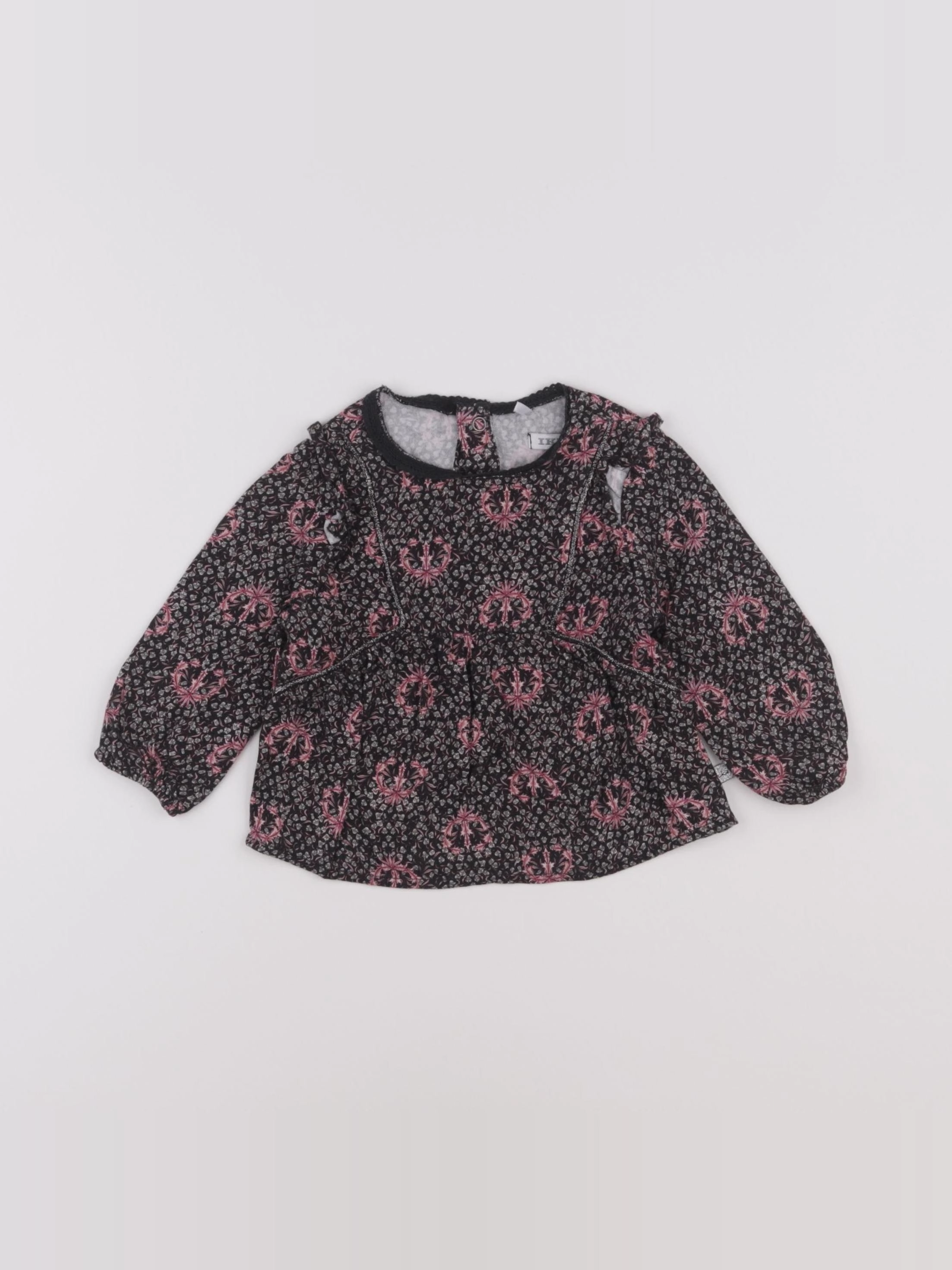 IKKS - blouse noir - 12 mois