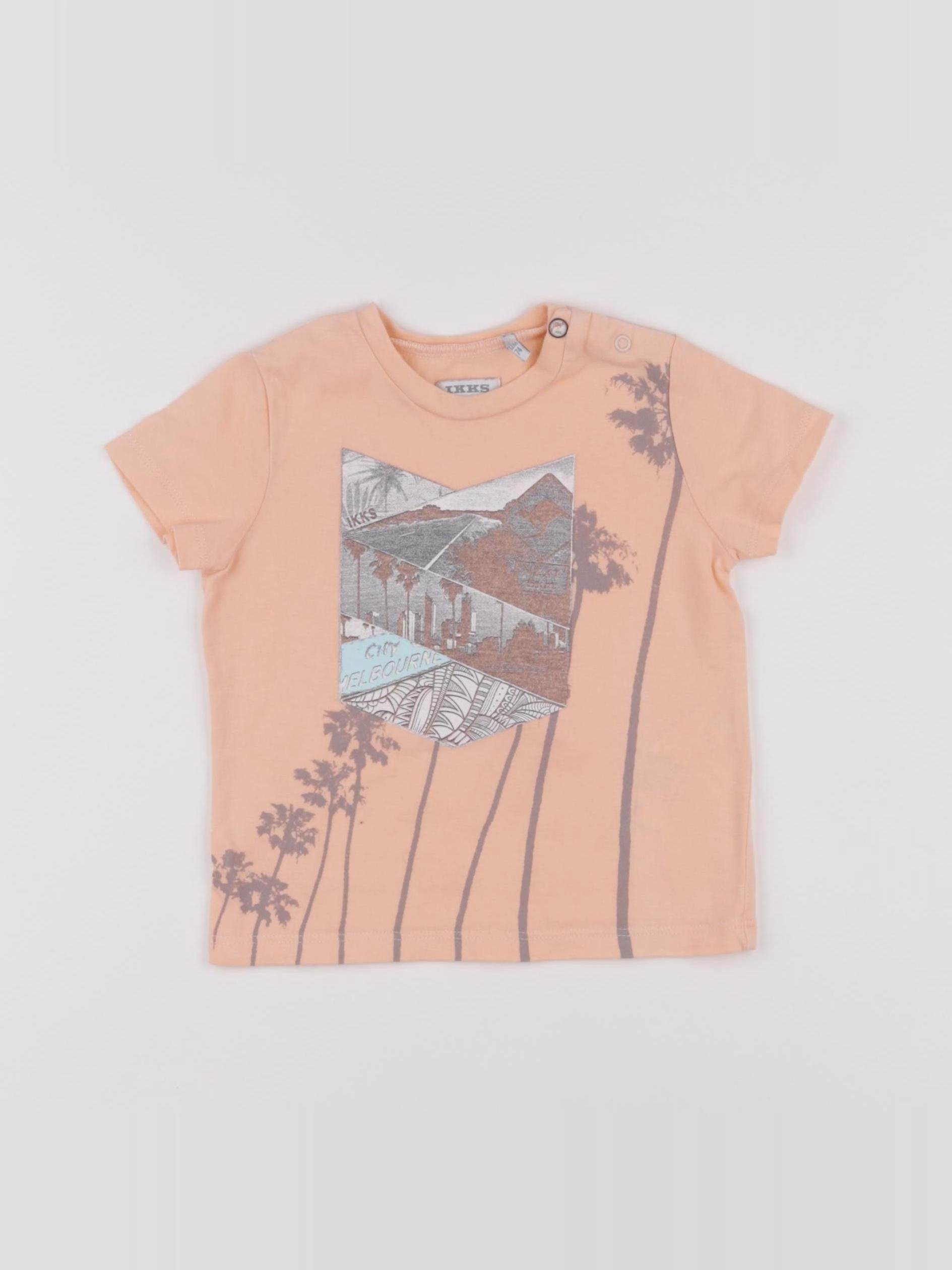 IKKS - tee-shirt rose - 12 mois