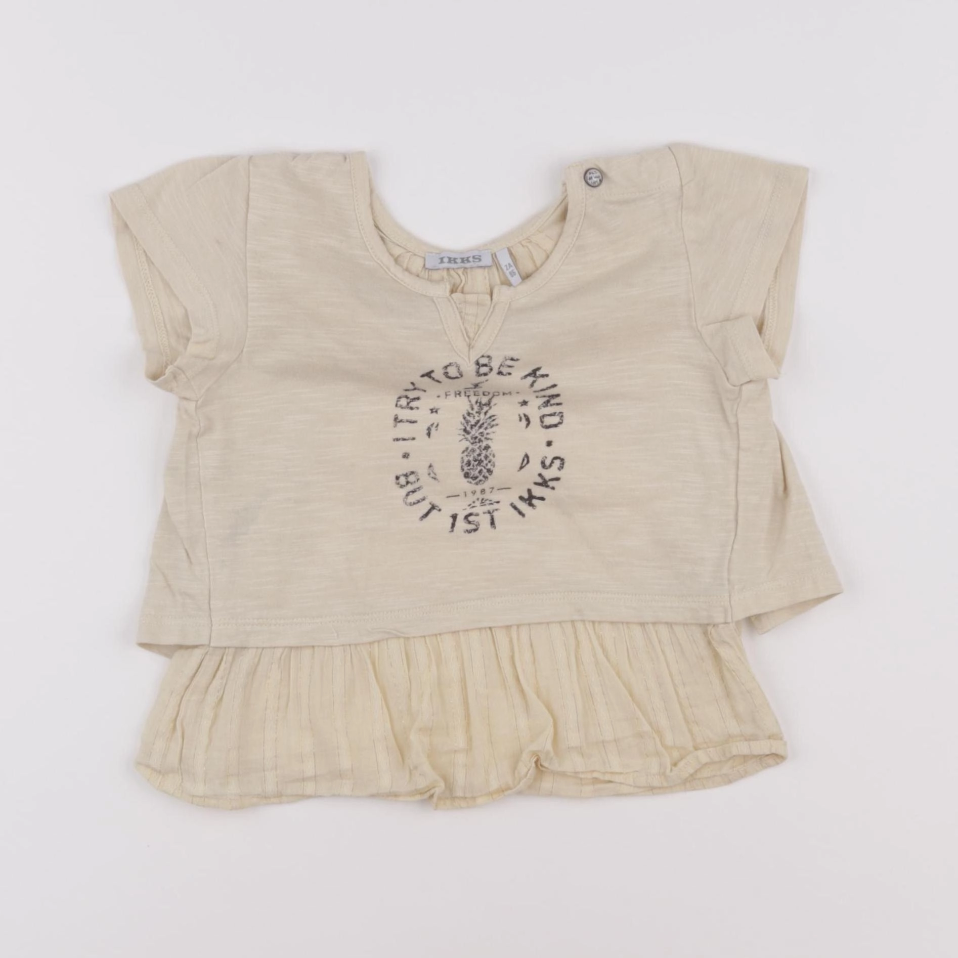 IKKS - tee-shirt jaune - 2 ans