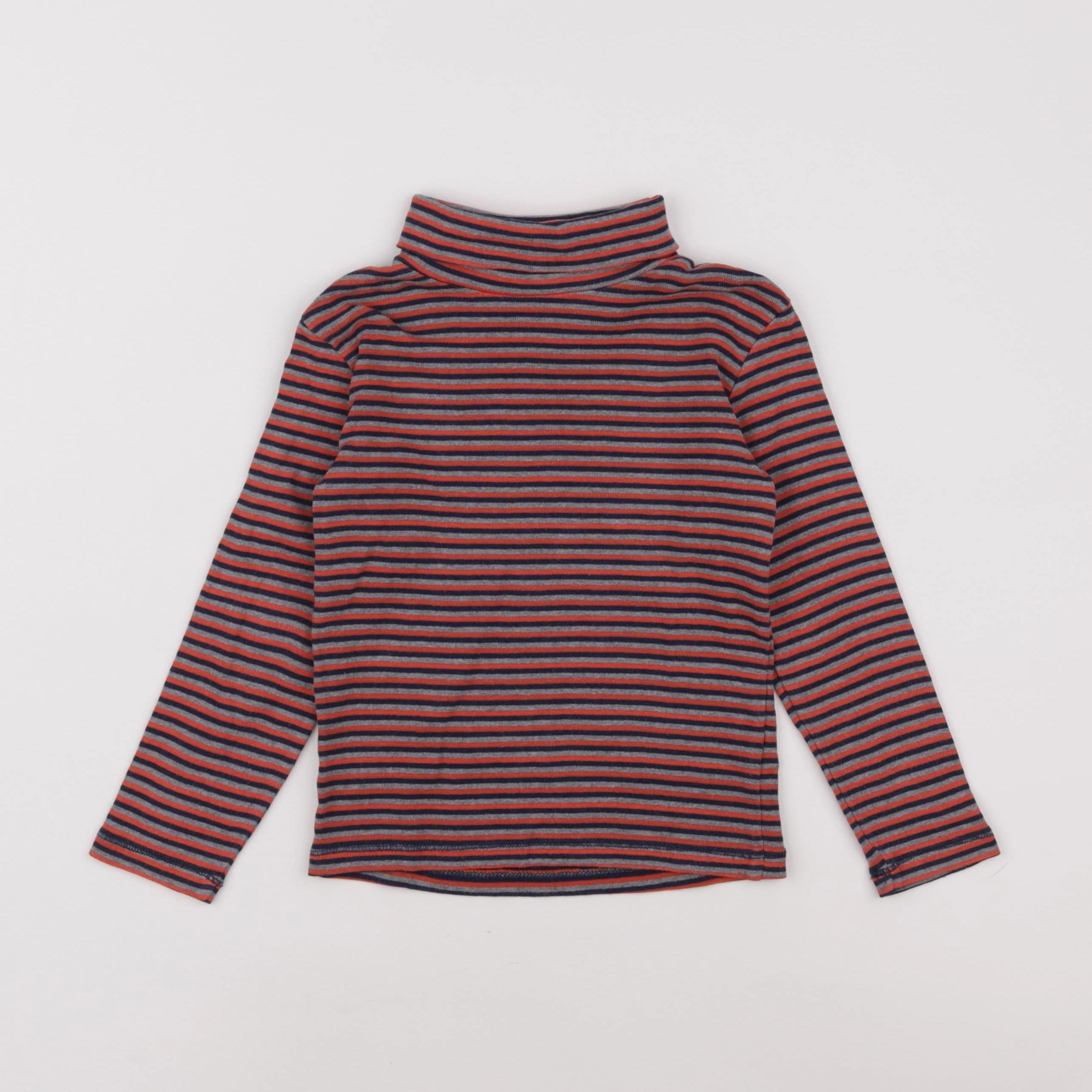 H&M - sous-pull gris, orange - 2/4 ans