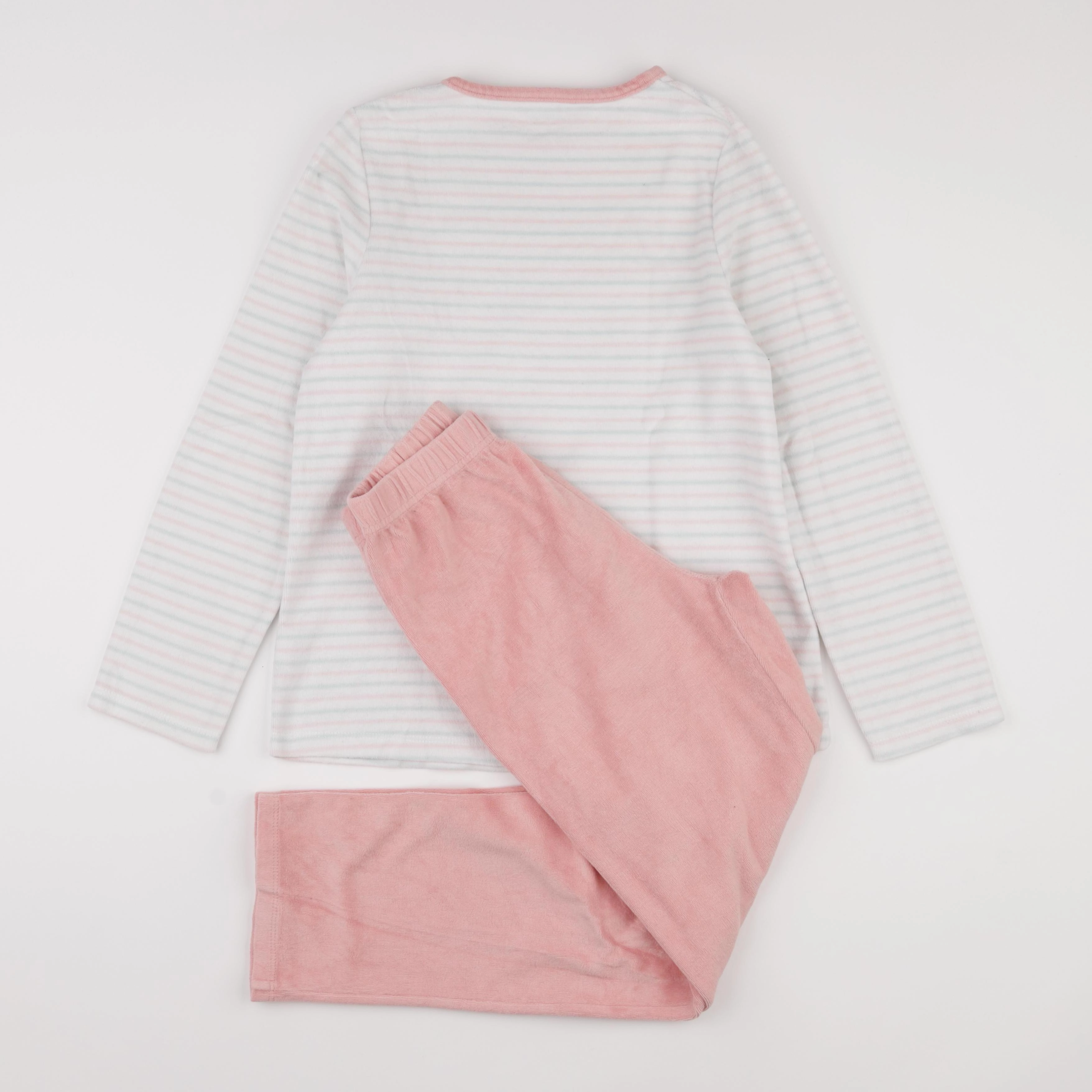 Vertbaudet - pyjama velours rose - 12 ans