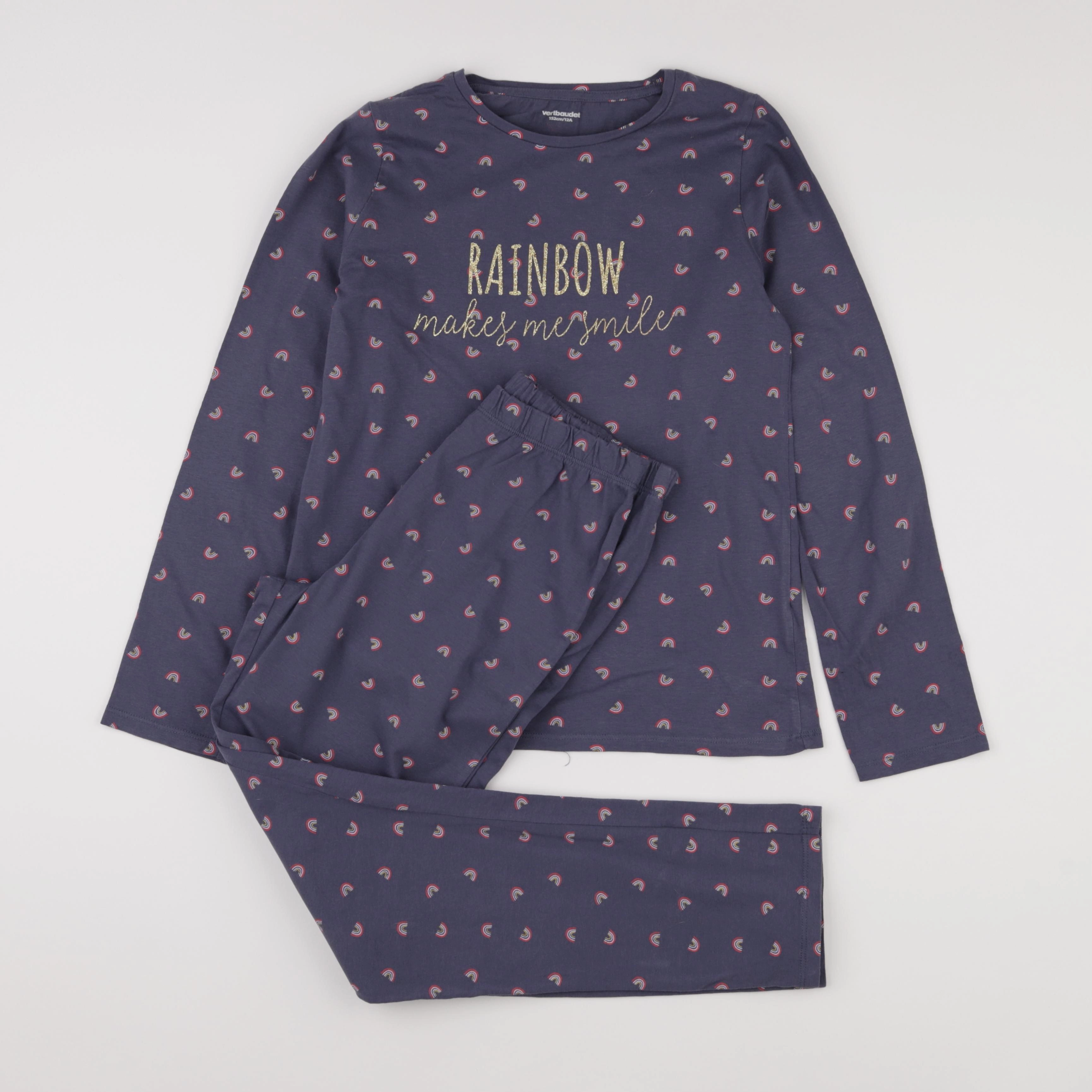 Vertbaudet - pyjama coton bleu - 12 ans