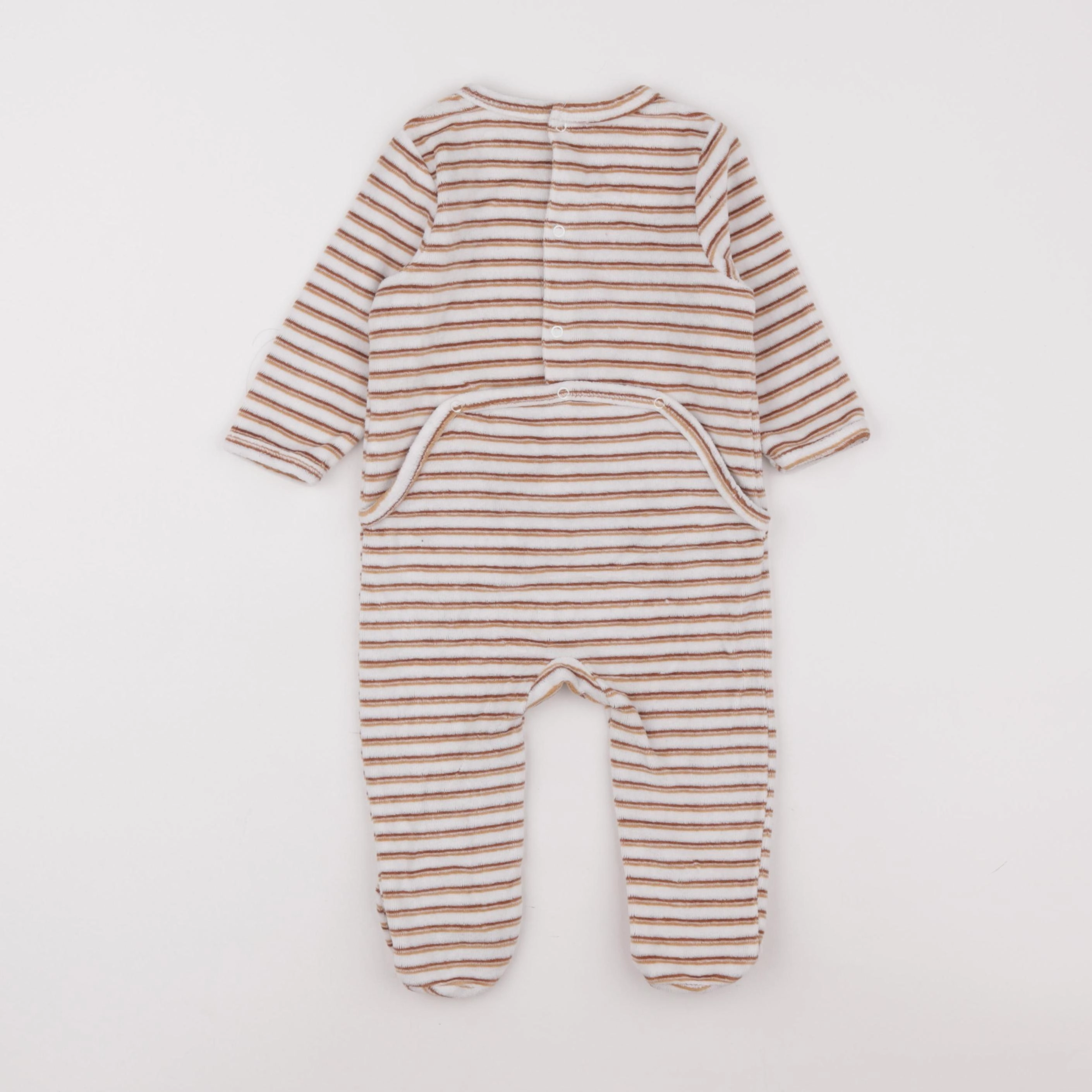 Vertbaudet - pyjama velours blanc - 9 mois