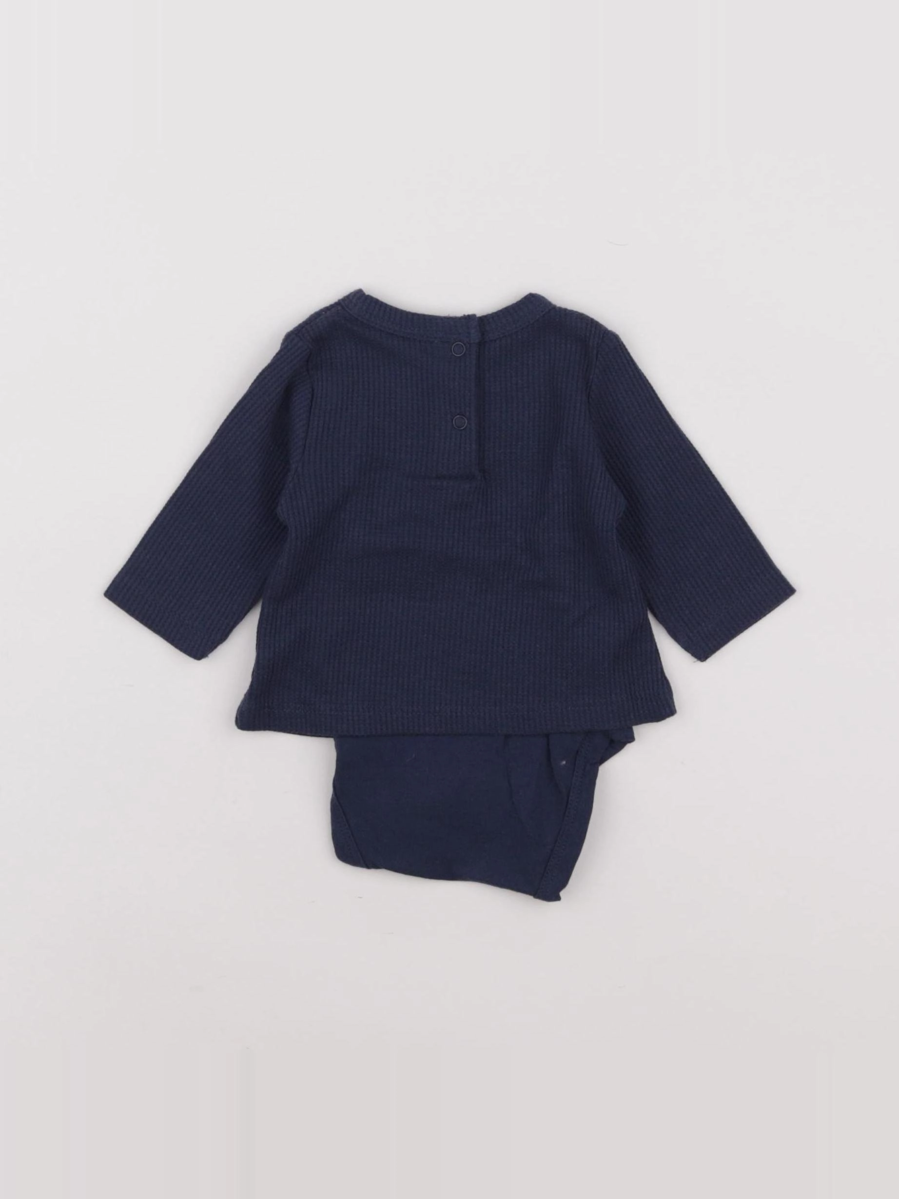Vertbaudet - body tee-shirt bleu - 1 mois