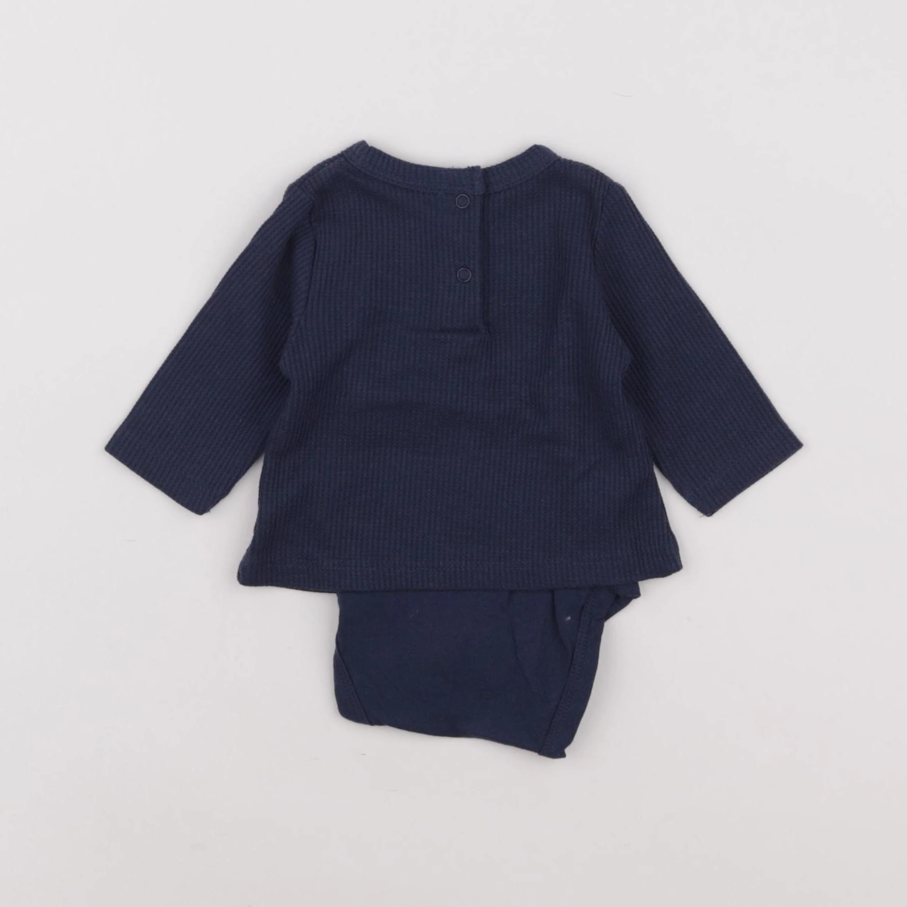 Vertbaudet - body tee-shirt bleu - 1 mois