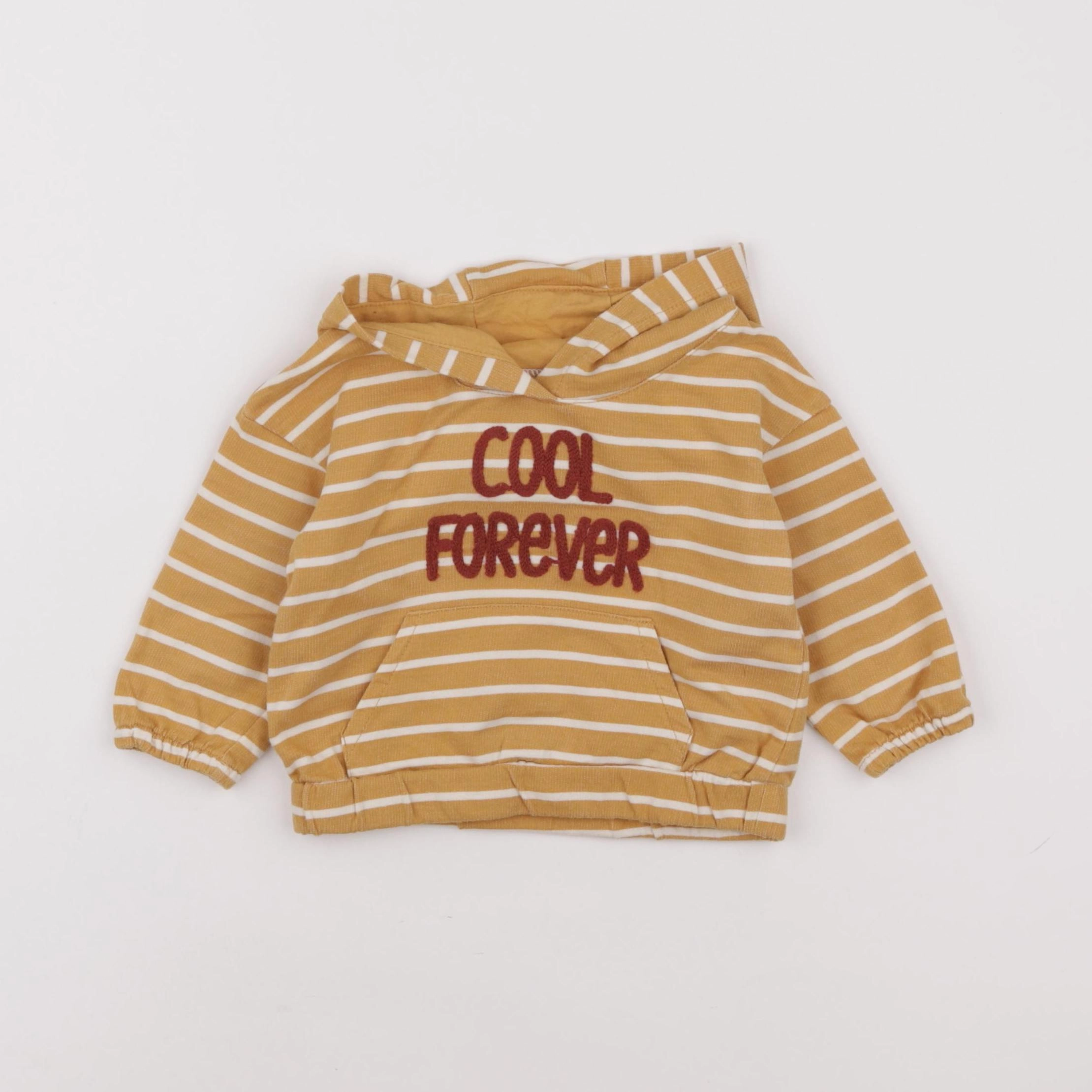 Vertbaudet - sweat jaune - 9 mois