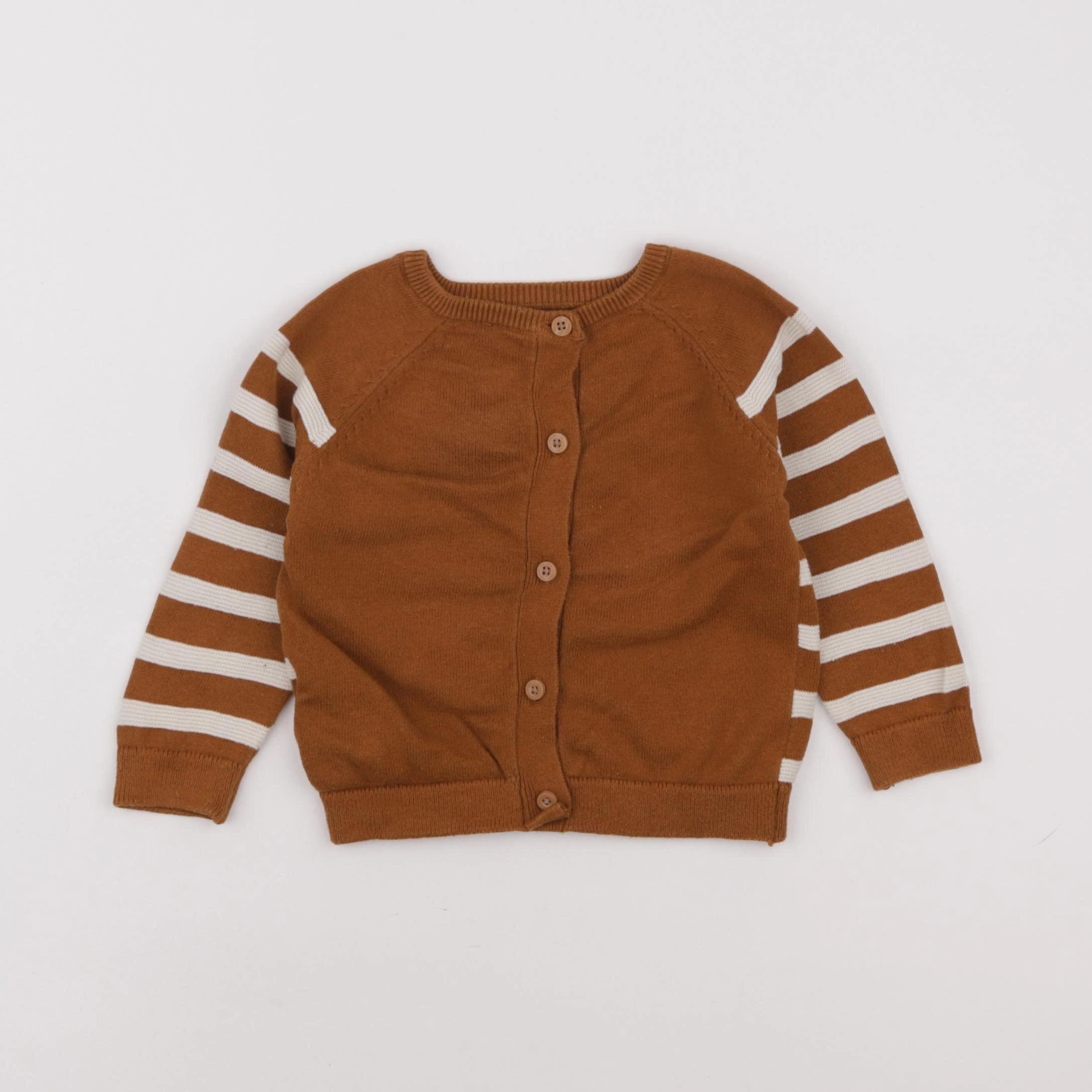 Vertbaudet - pull marron - 9 mois