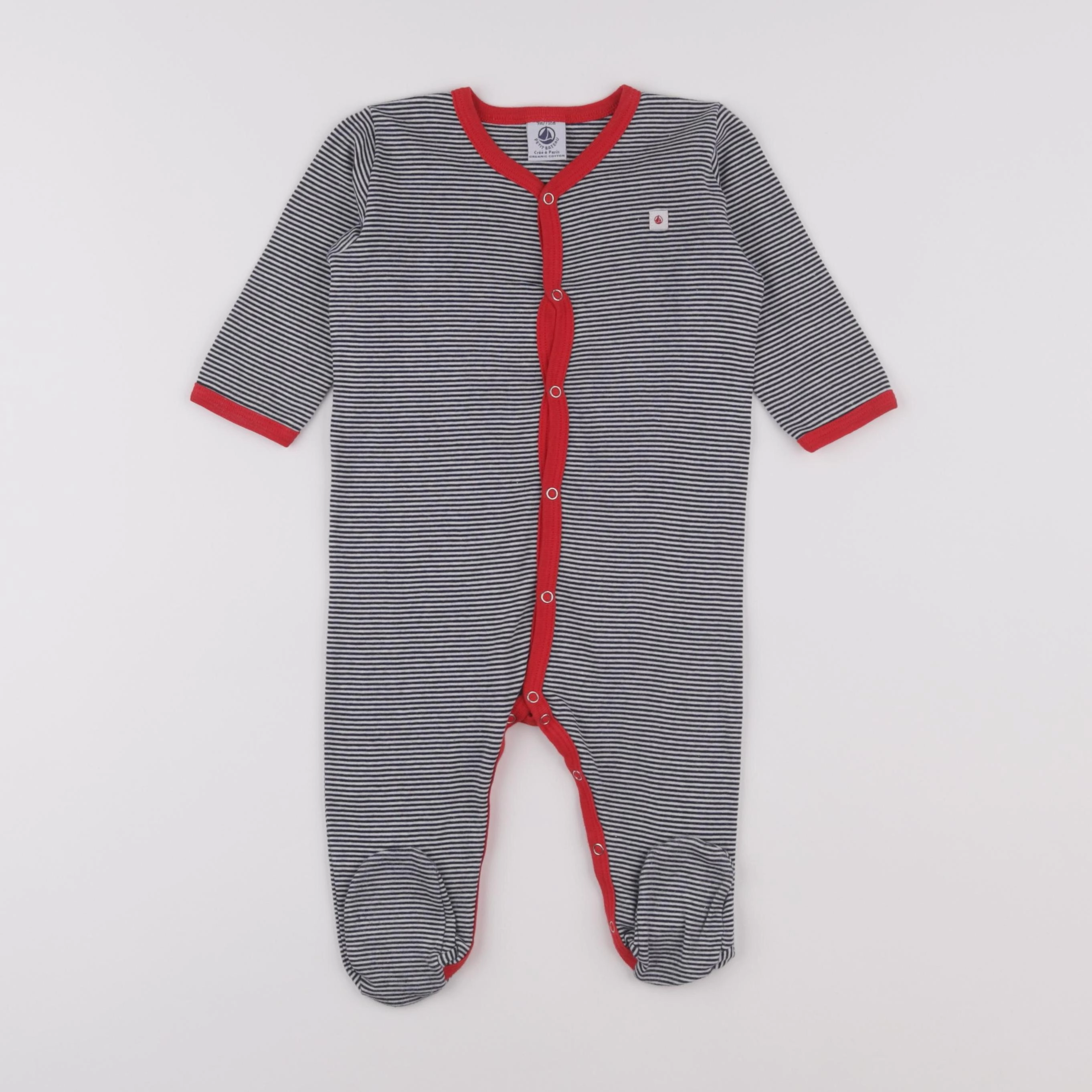 Petit Bateau - pyjama coton noir - 9 mois