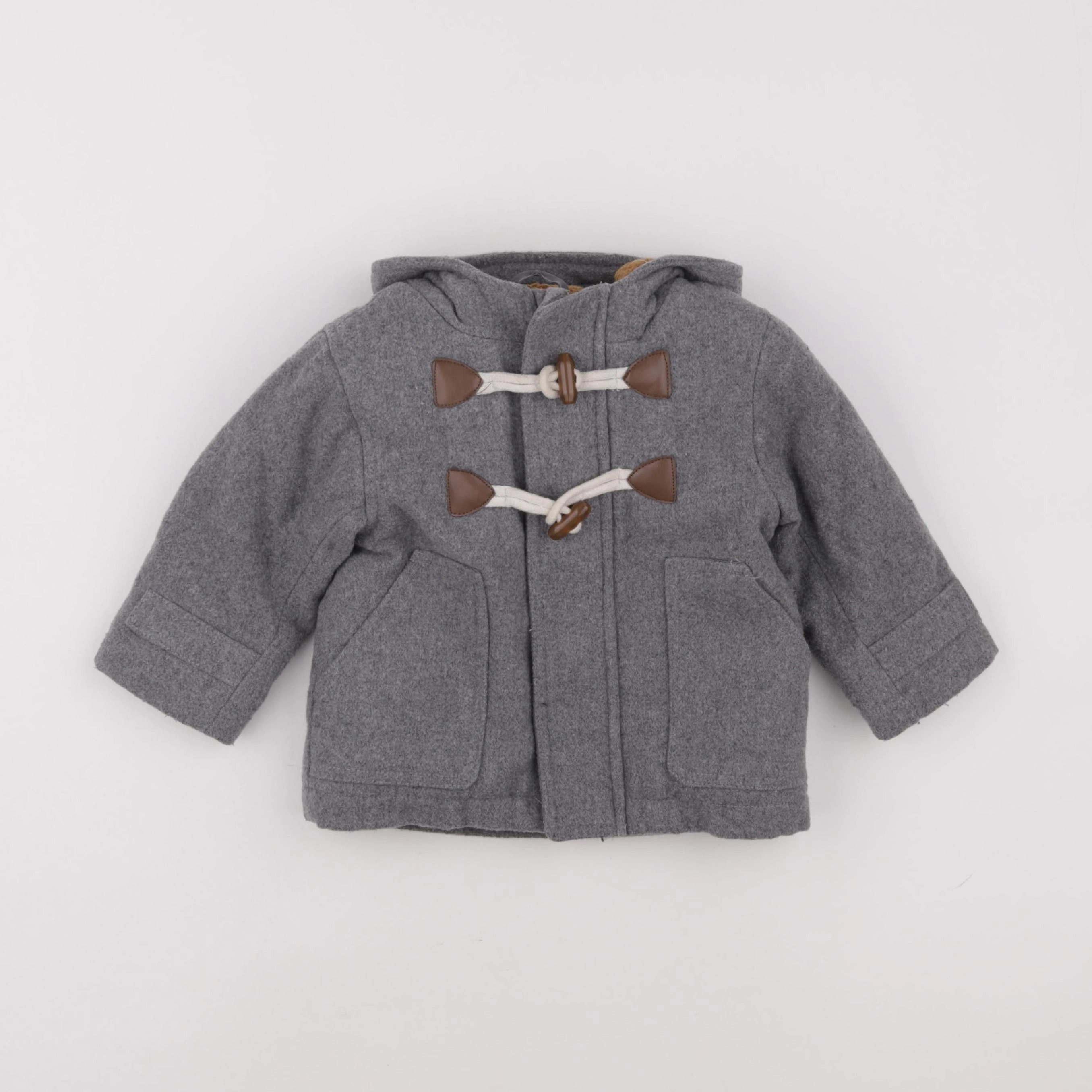 Vertbaudet - manteau gris - 12 mois
