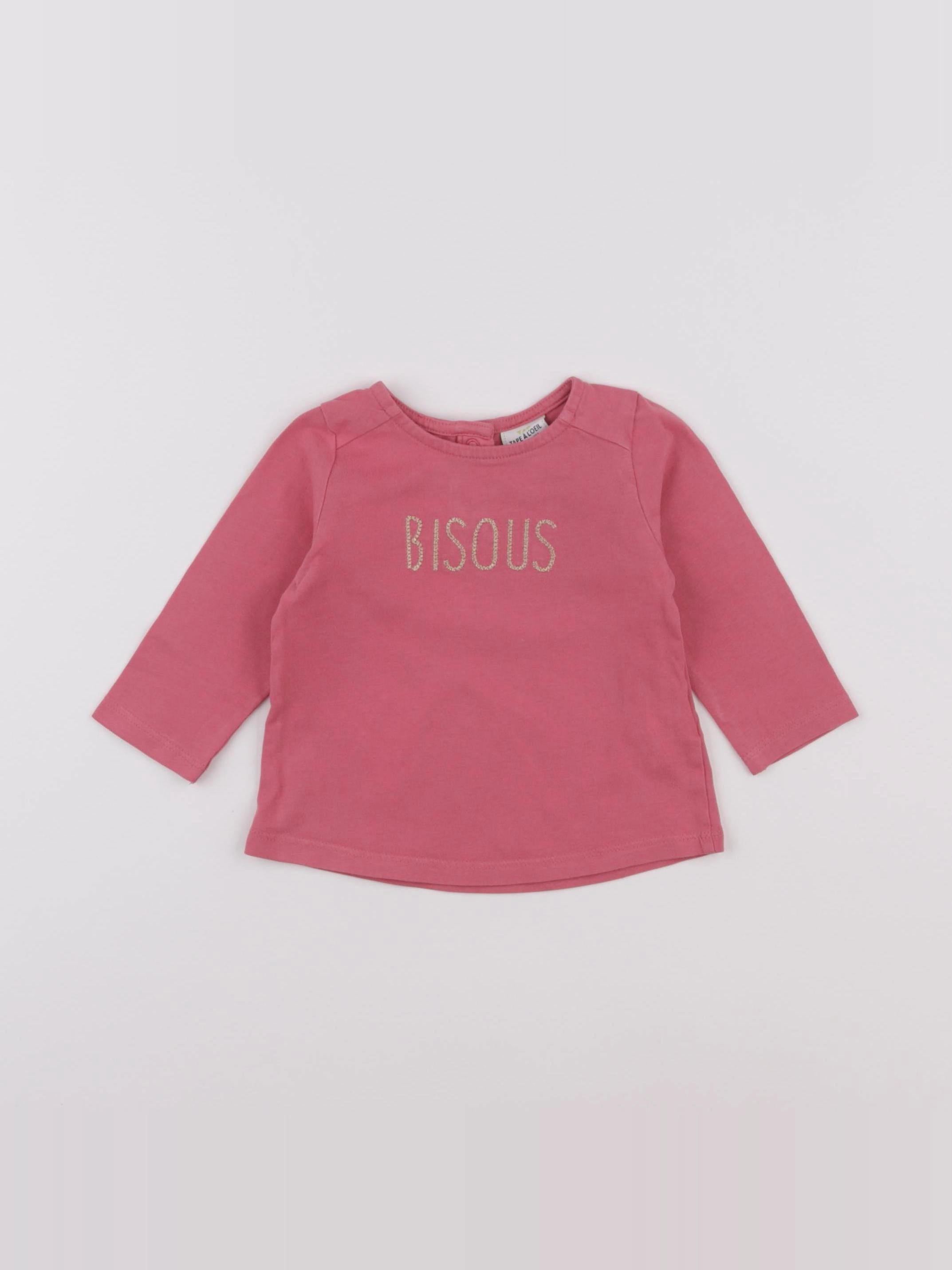 Tape à l'oeil - tee-shirt rose - 9 mois
