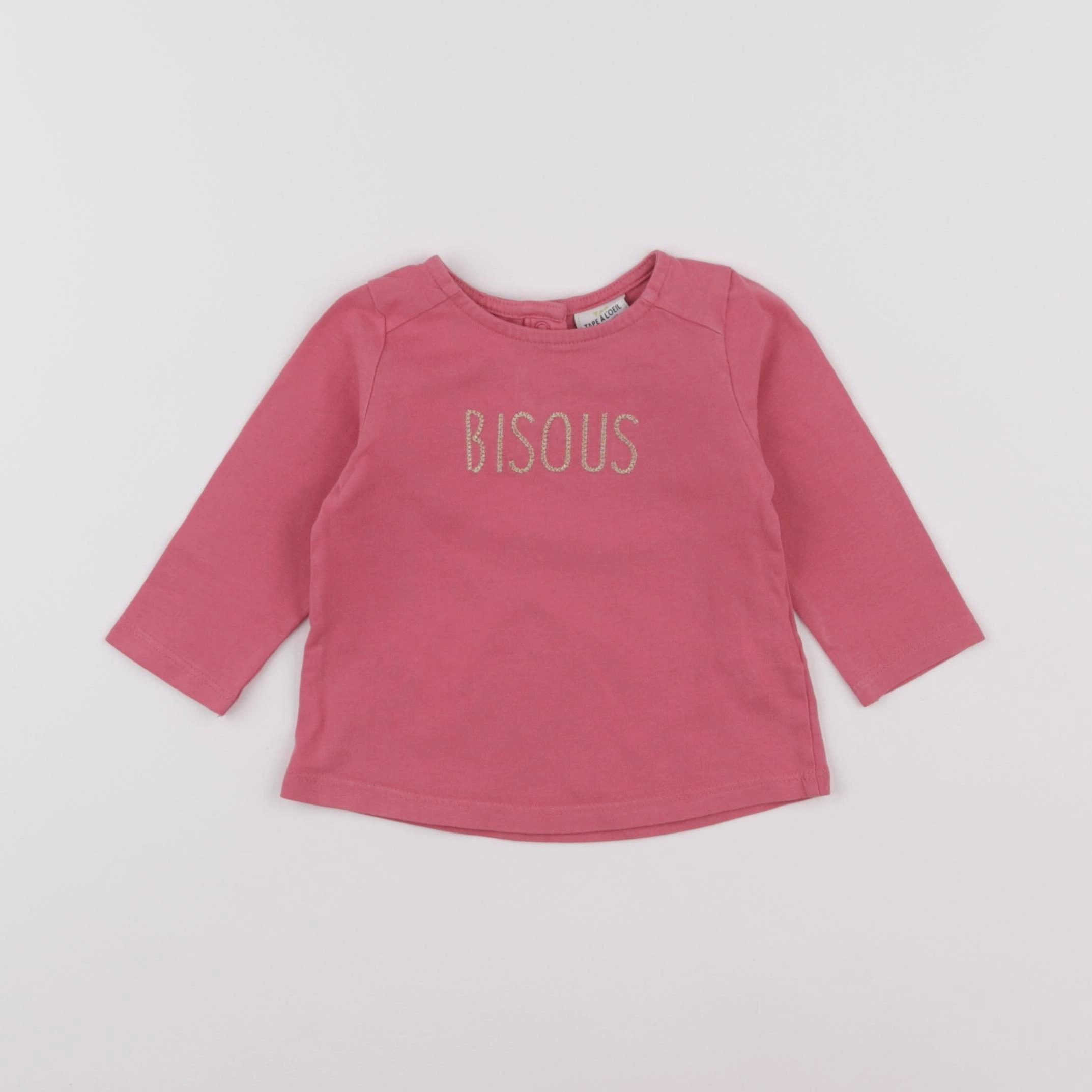 Tape à l'oeil - tee-shirt rose - 9 mois