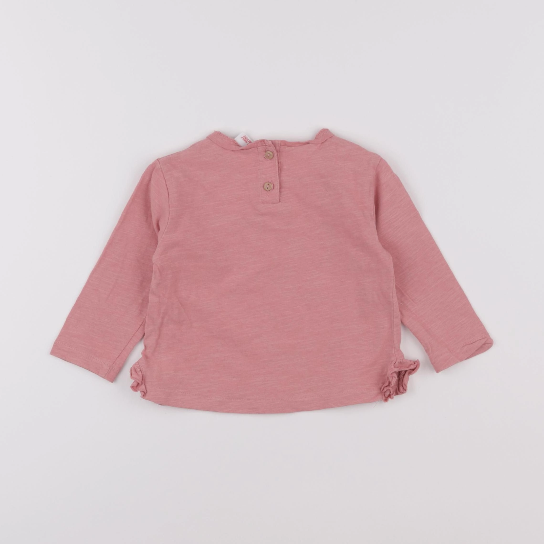 Zara - tee-shirt rose - 6/9 mois