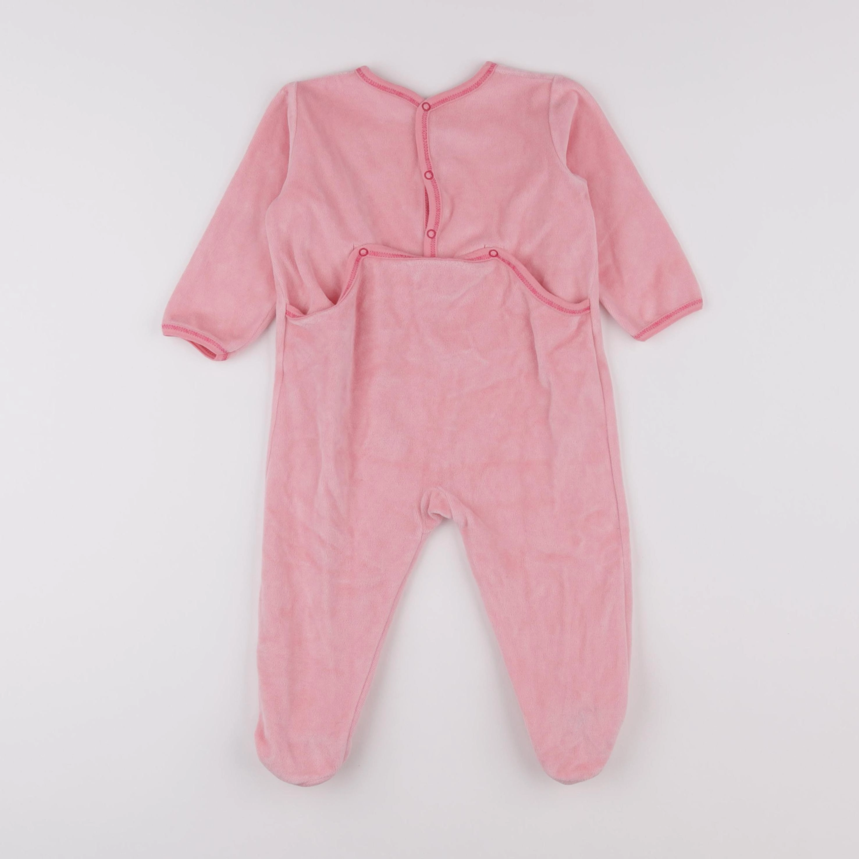 Petit Bateau - pyjama velours rose - 18 mois