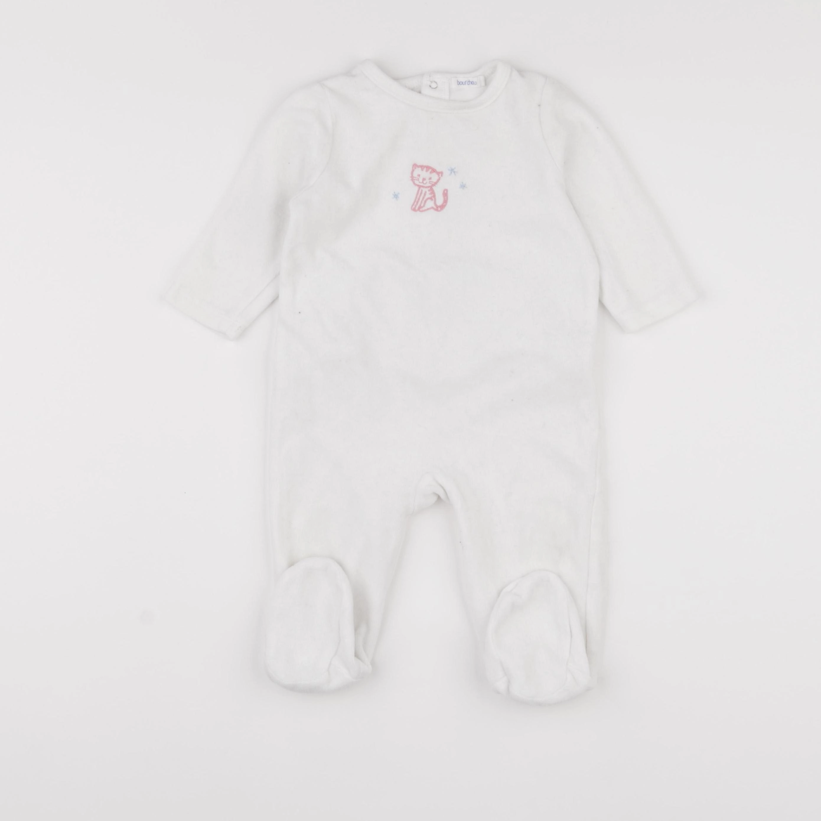 Boutchou - pyjama velours blanc - 12 mois