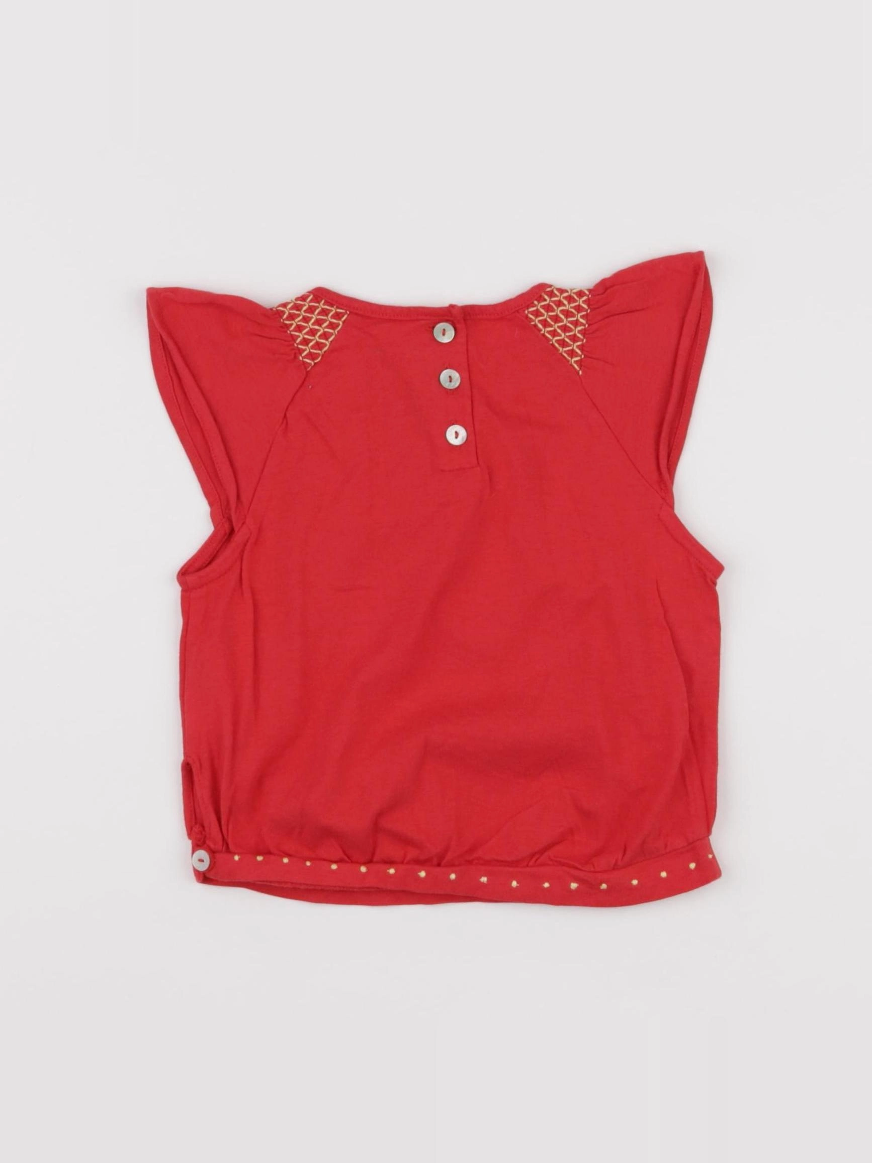 Natalys - tee-shirt rouge - 24 mois