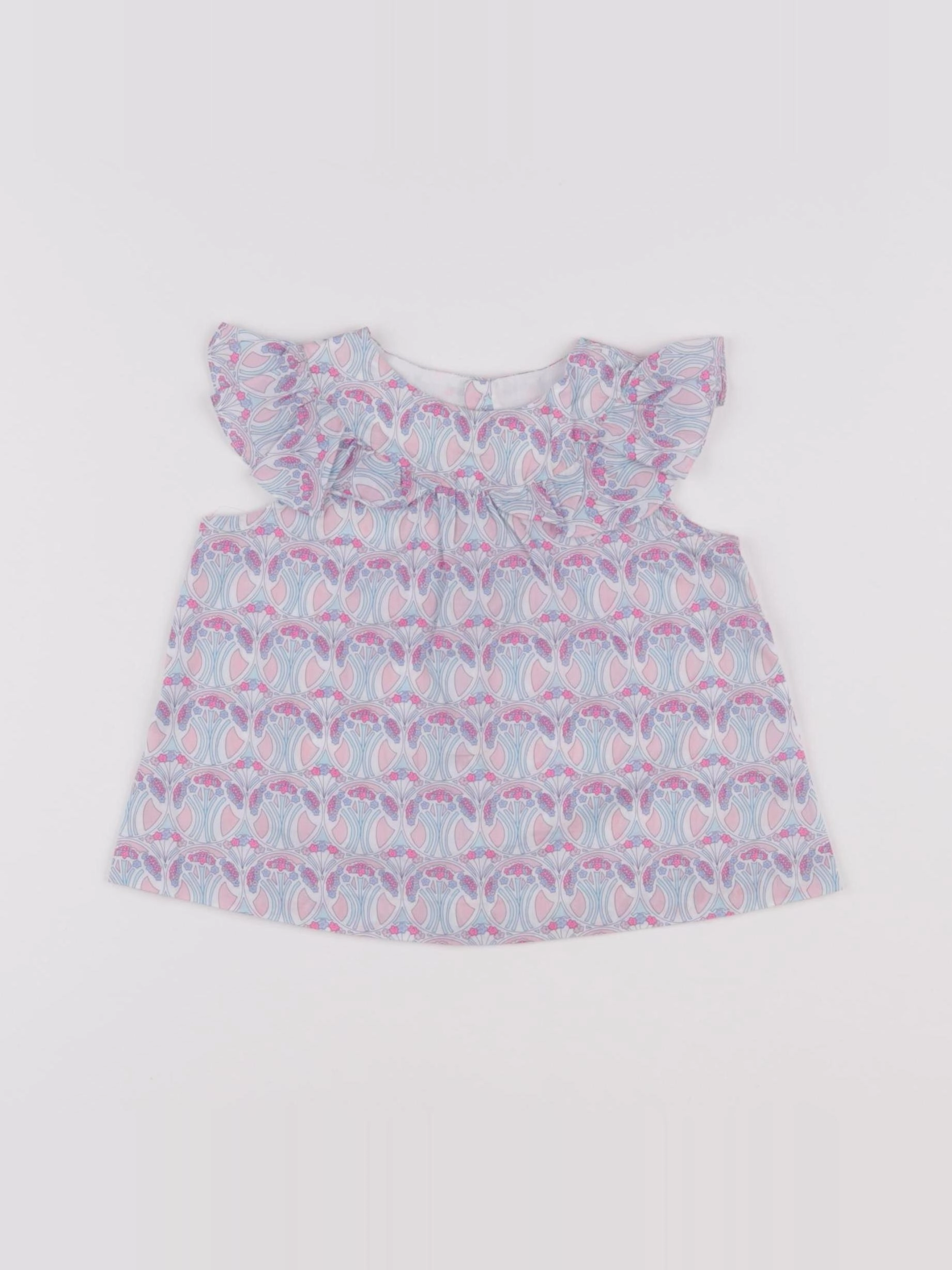Jacadi - blouse liberty multicolore - 12 mois