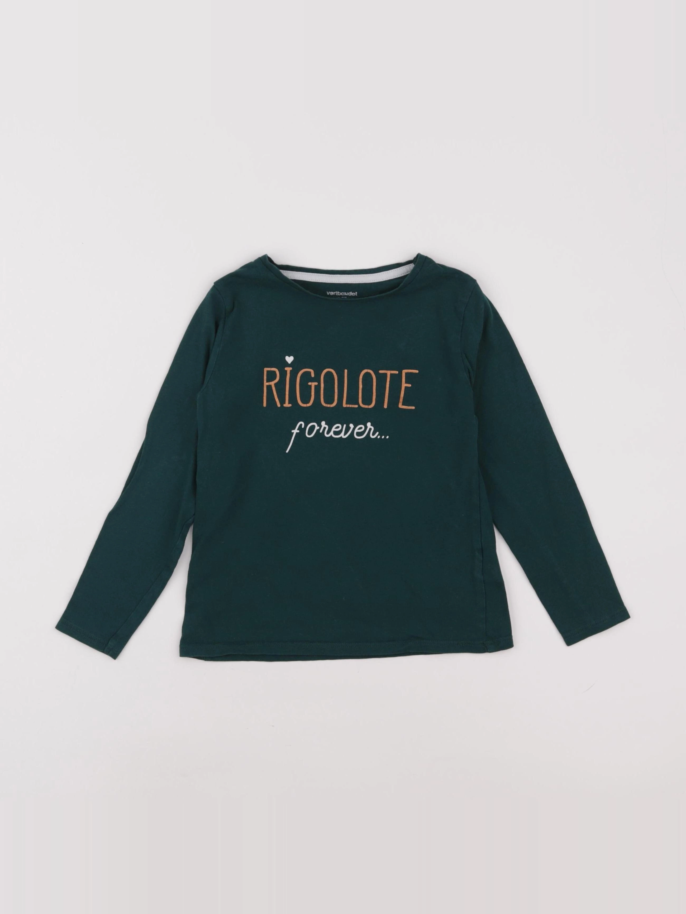 Vertbaudet - tee-shirt vert - 6 ans