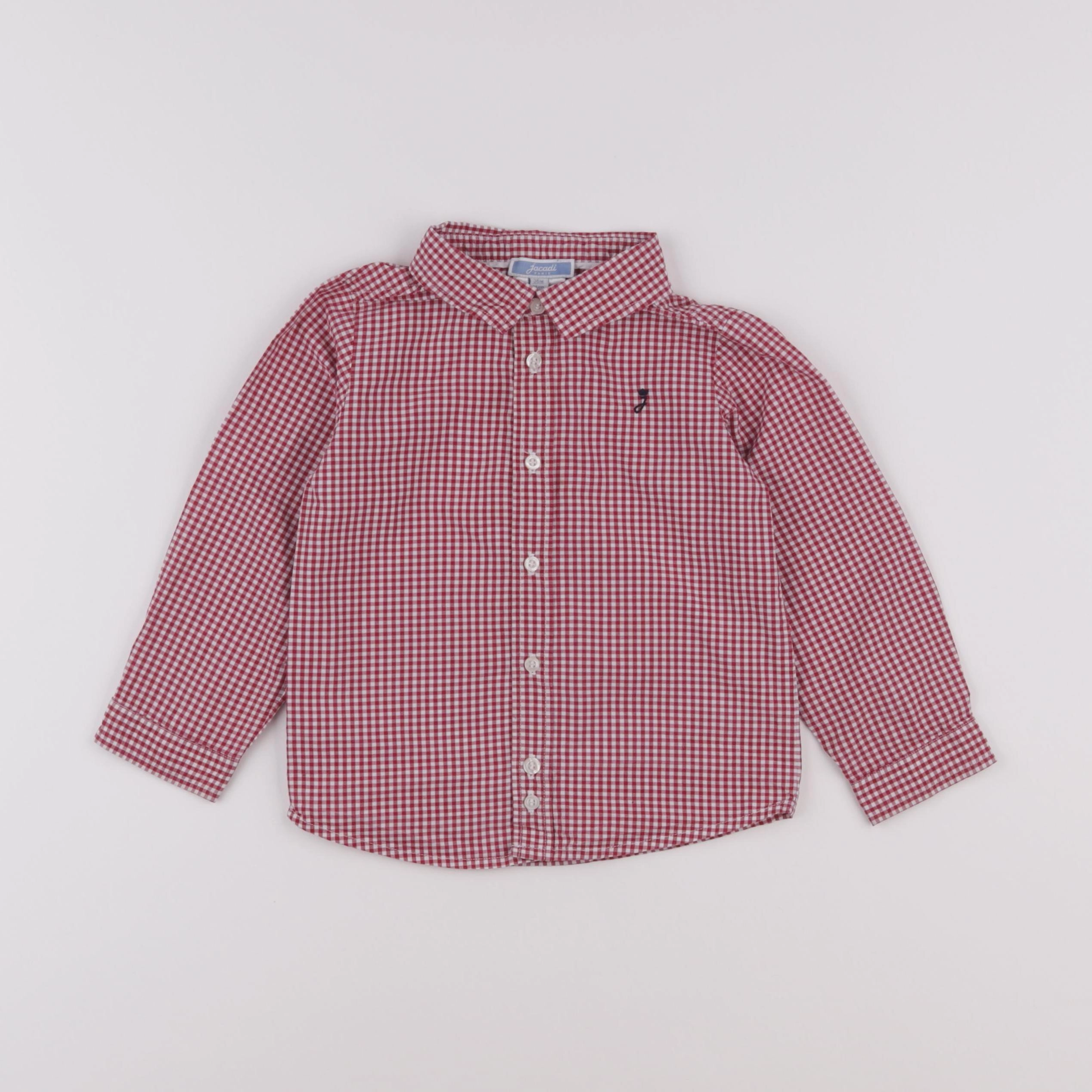 Jacadi - chemise rouge - 36 mois