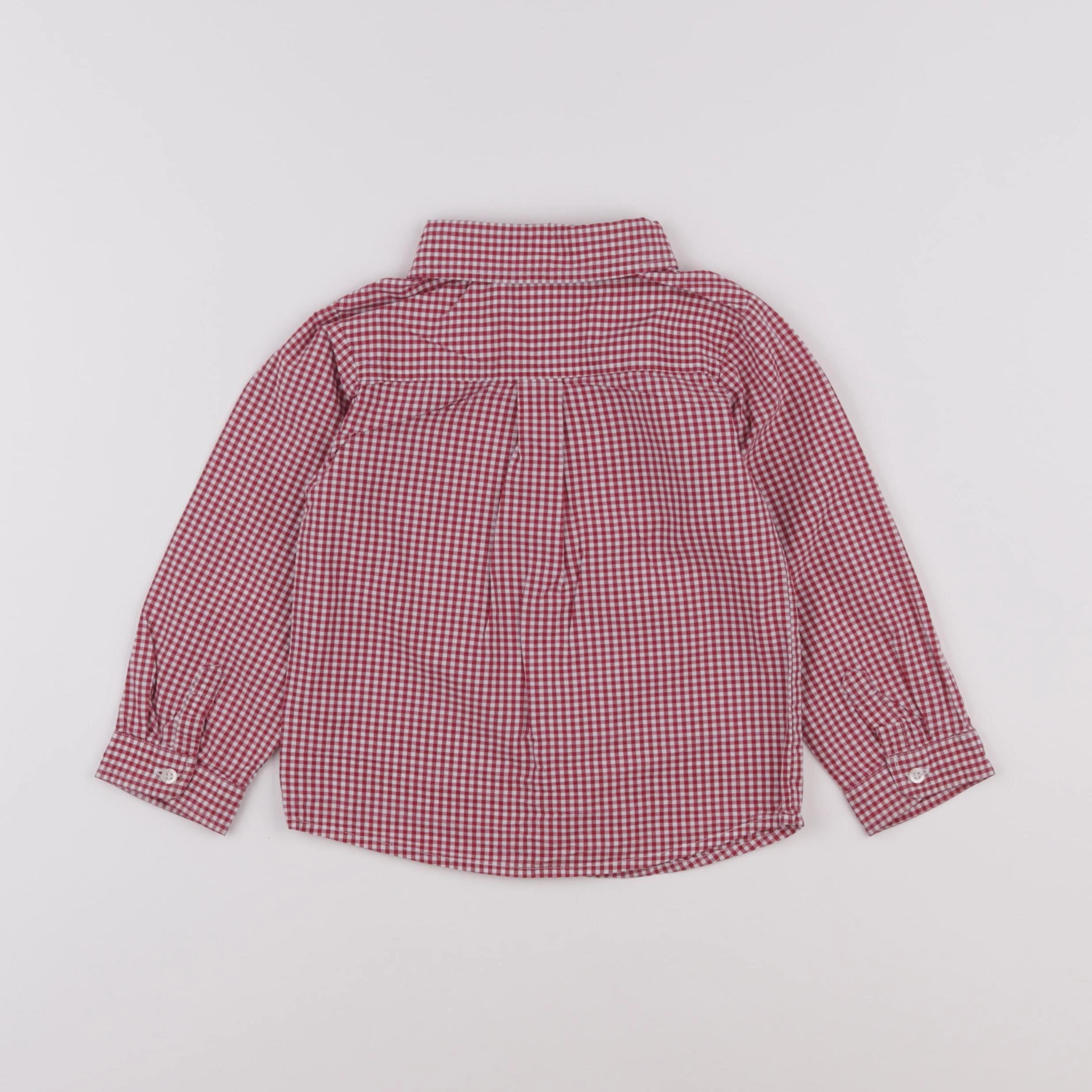 Jacadi - chemise rouge - 36 mois