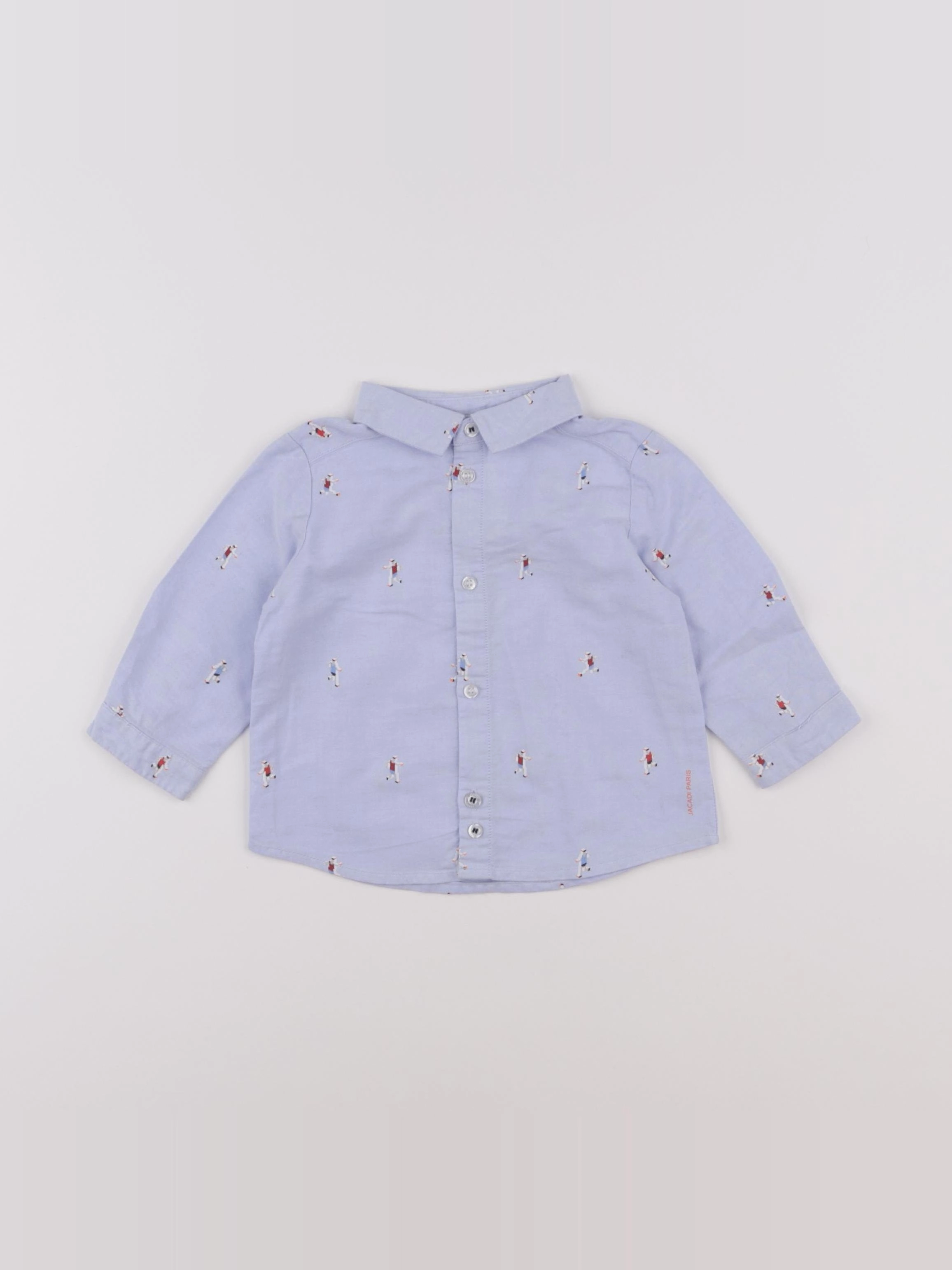 Jacadi - chemise bleu - 6 mois