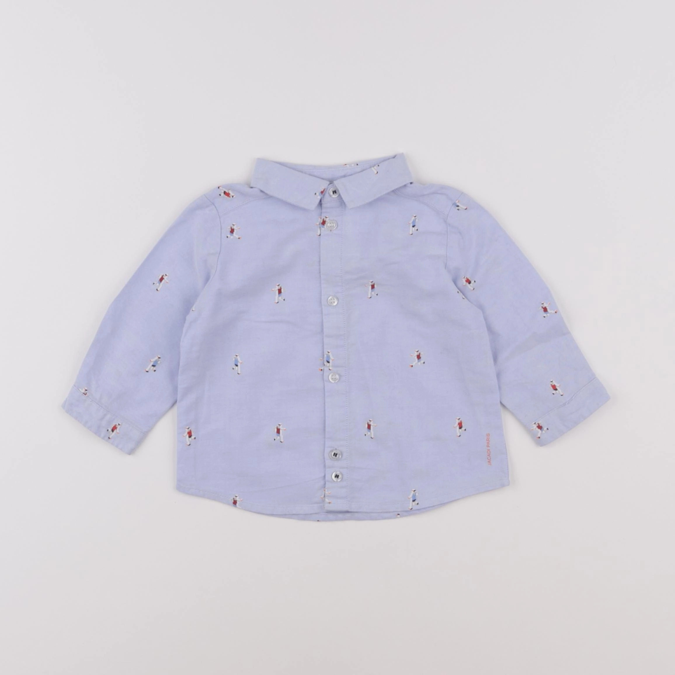 Jacadi - chemise bleu - 6 mois