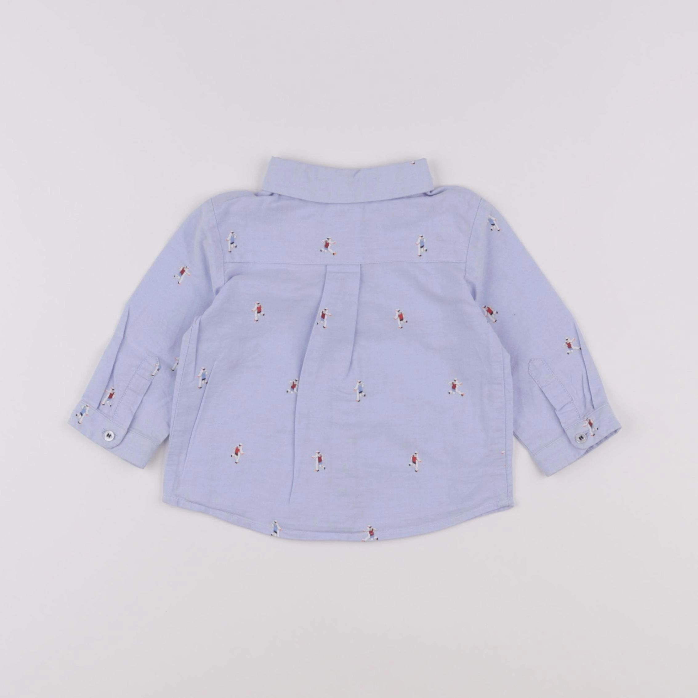 Jacadi - chemise bleu - 6 mois