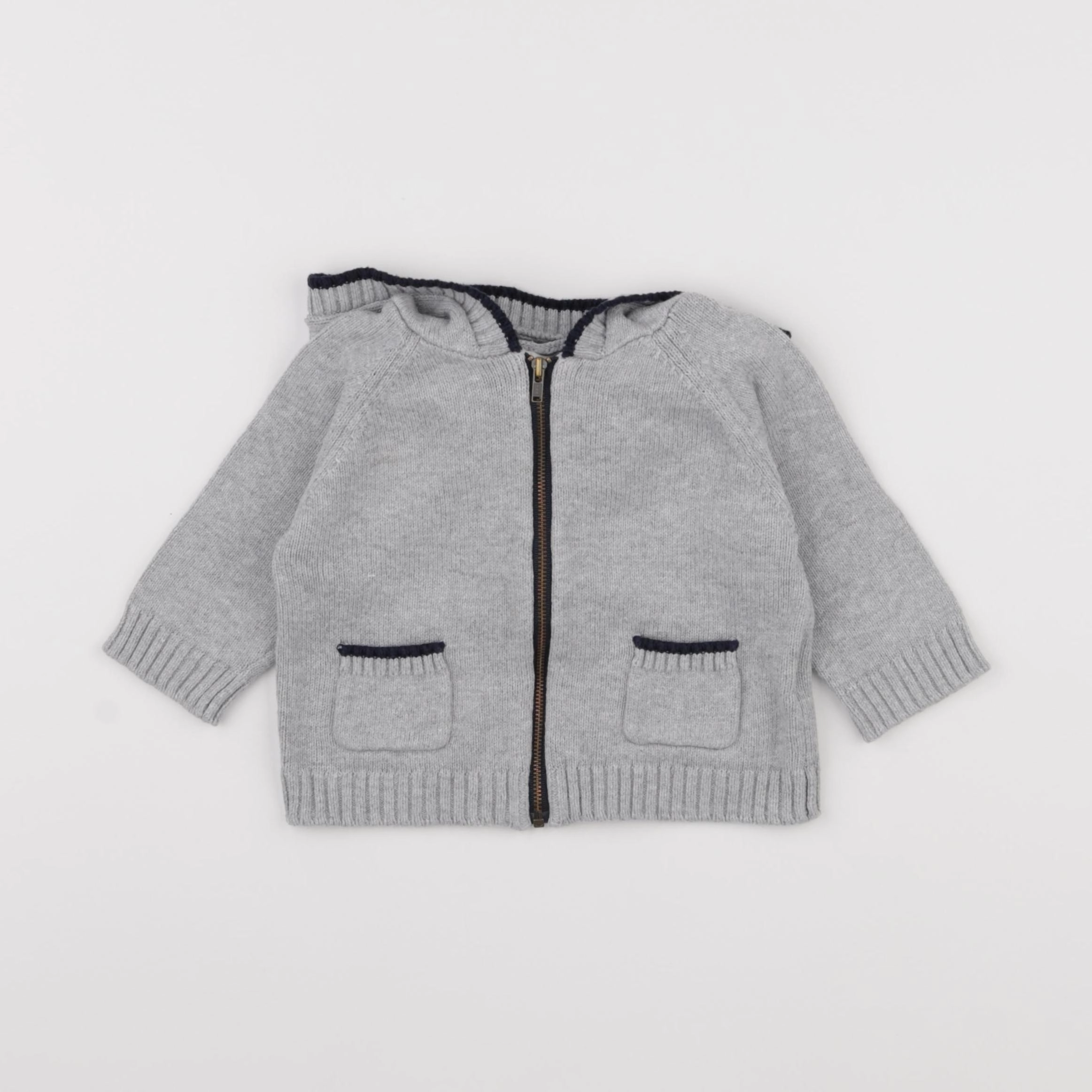 Cyrillus - gilet gris - 12 mois