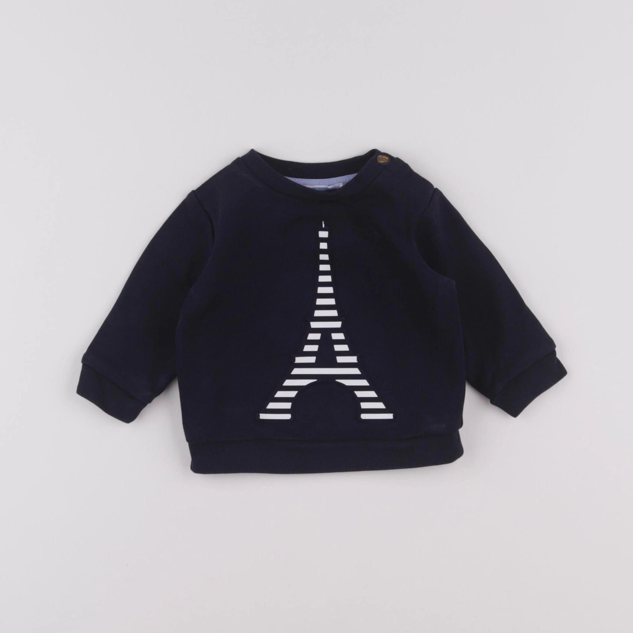 Jacadi - sweat bleu - 6 mois