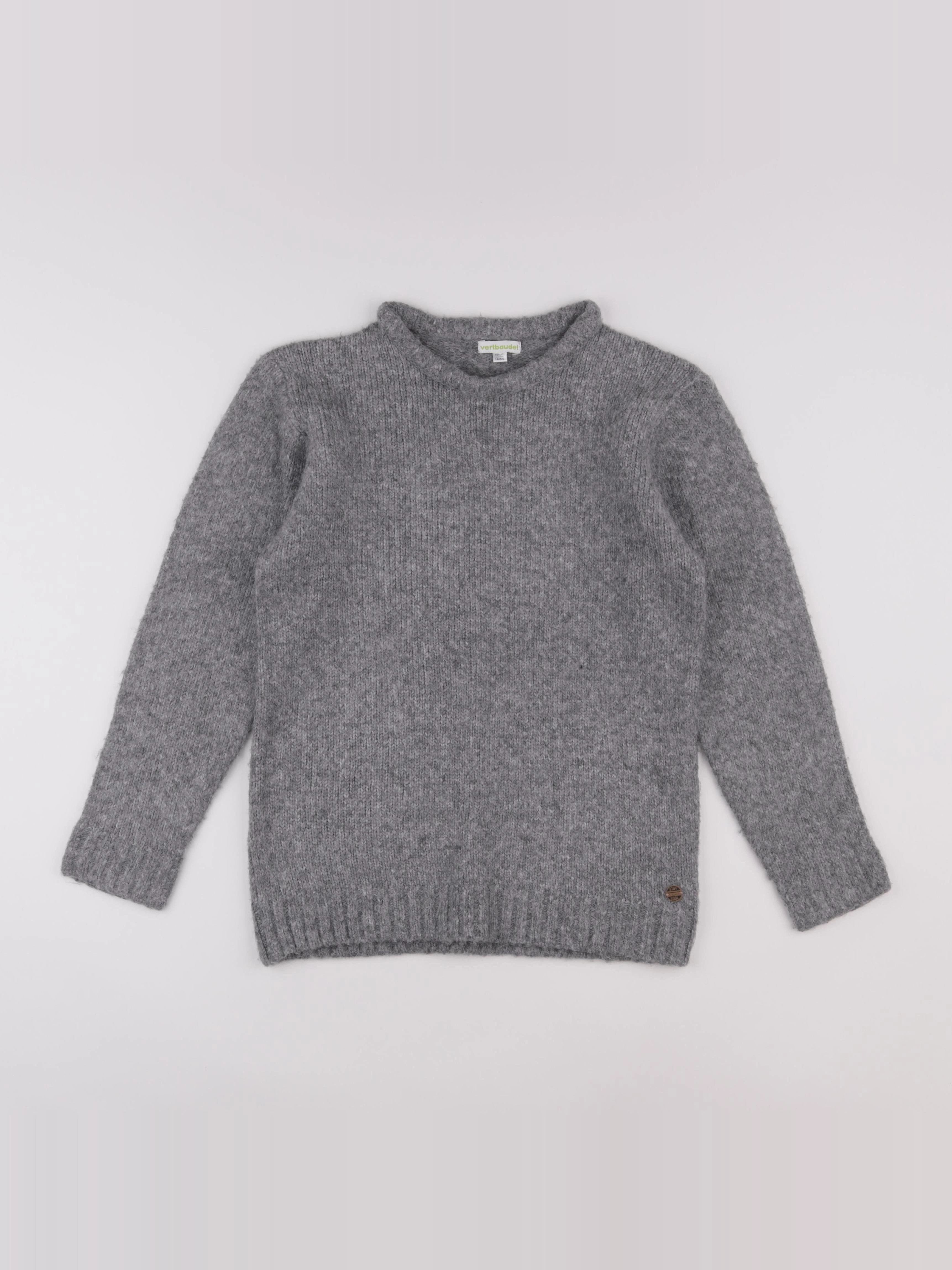 Vertbaudet - pull gris - 14 ans