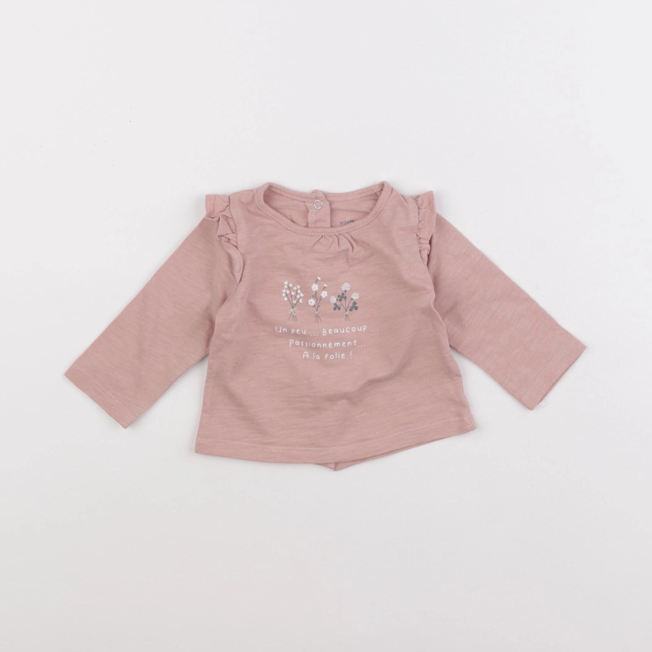 Vertbaudet - tee-shirt rose - 3 mois