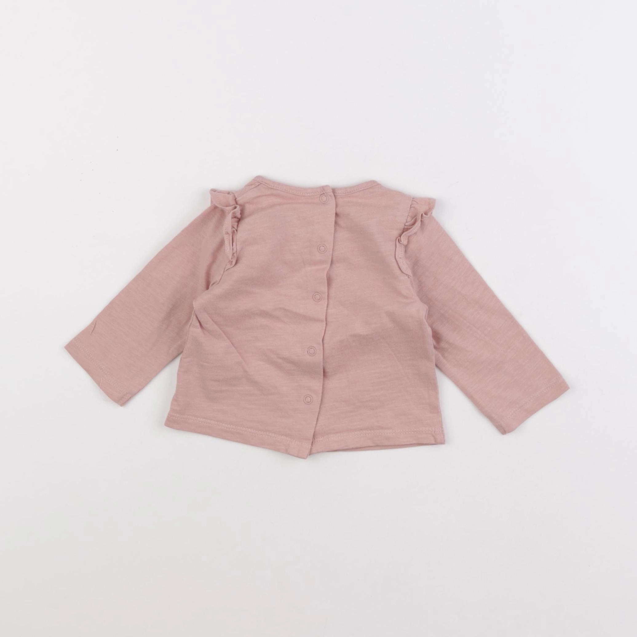 Vertbaudet - tee-shirt rose - 3 mois