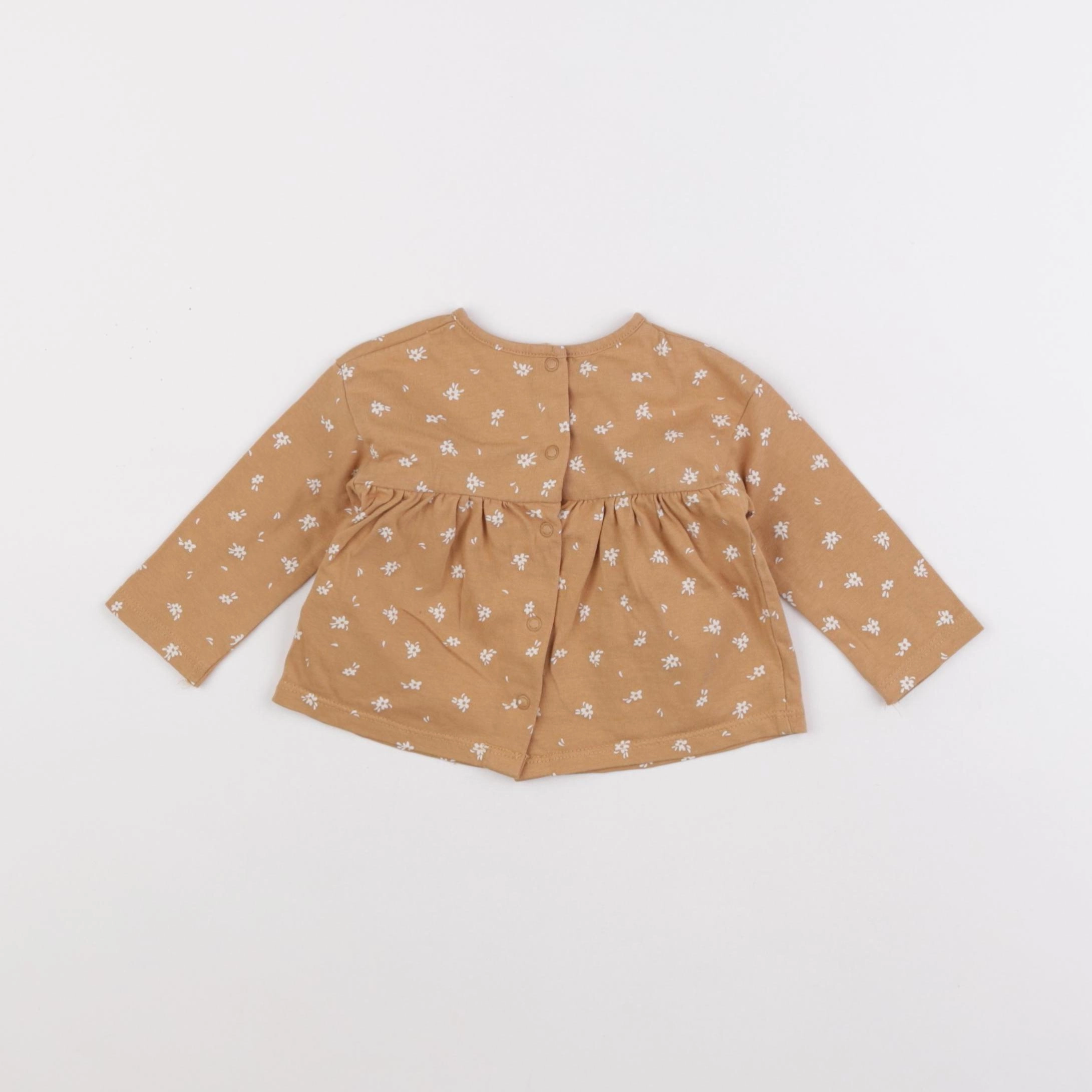 Vertbaudet - tee-shirt marron - 3 mois