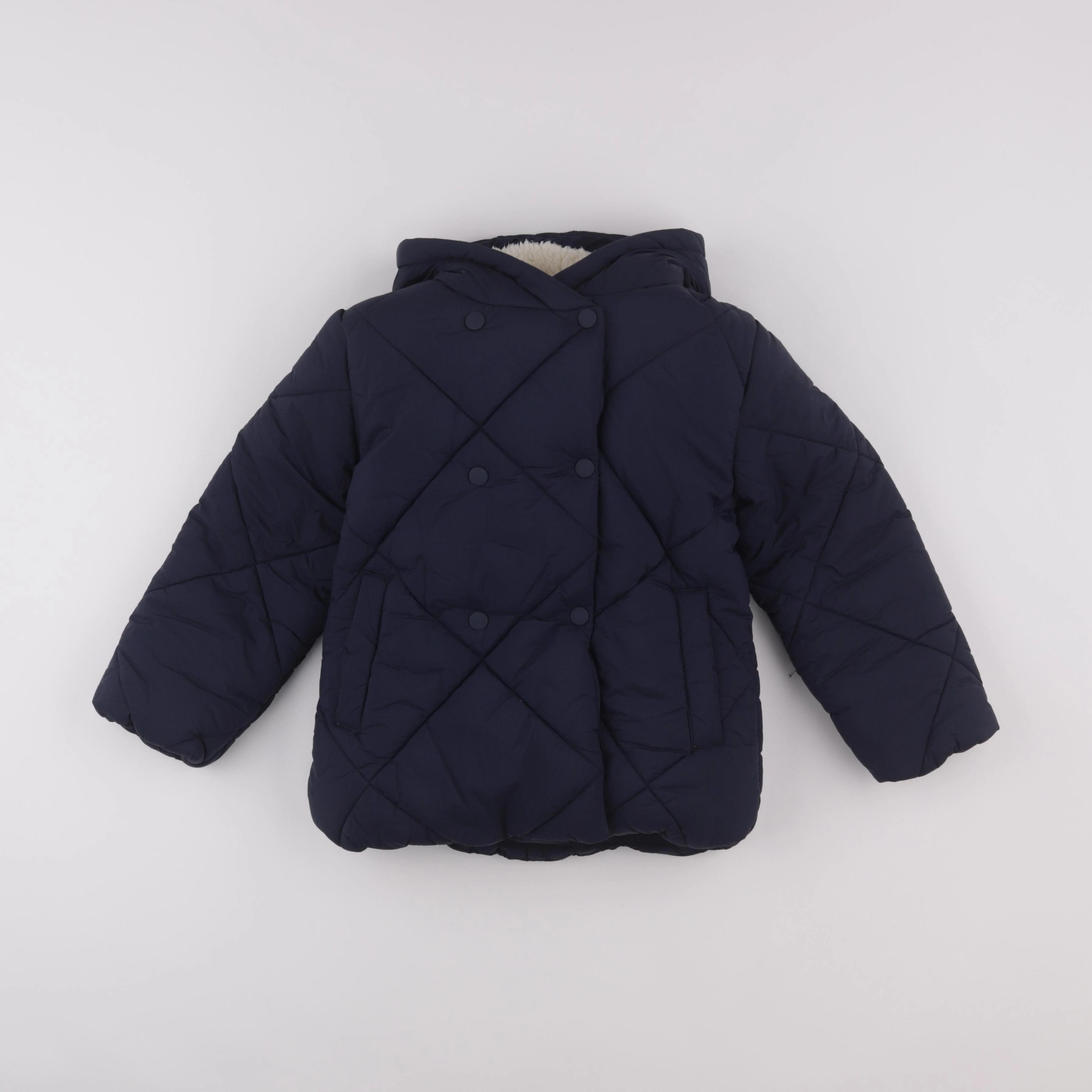 Vertbaudet - doudoune bleu - 7 ans