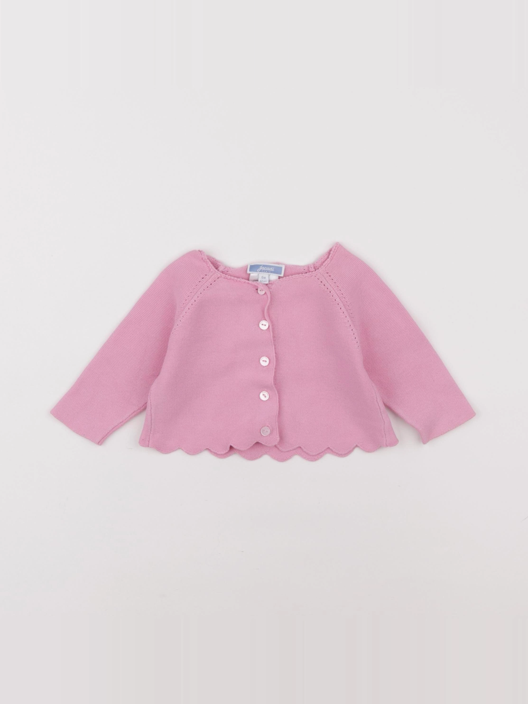 Jacadi - gilet rose - 6 mois