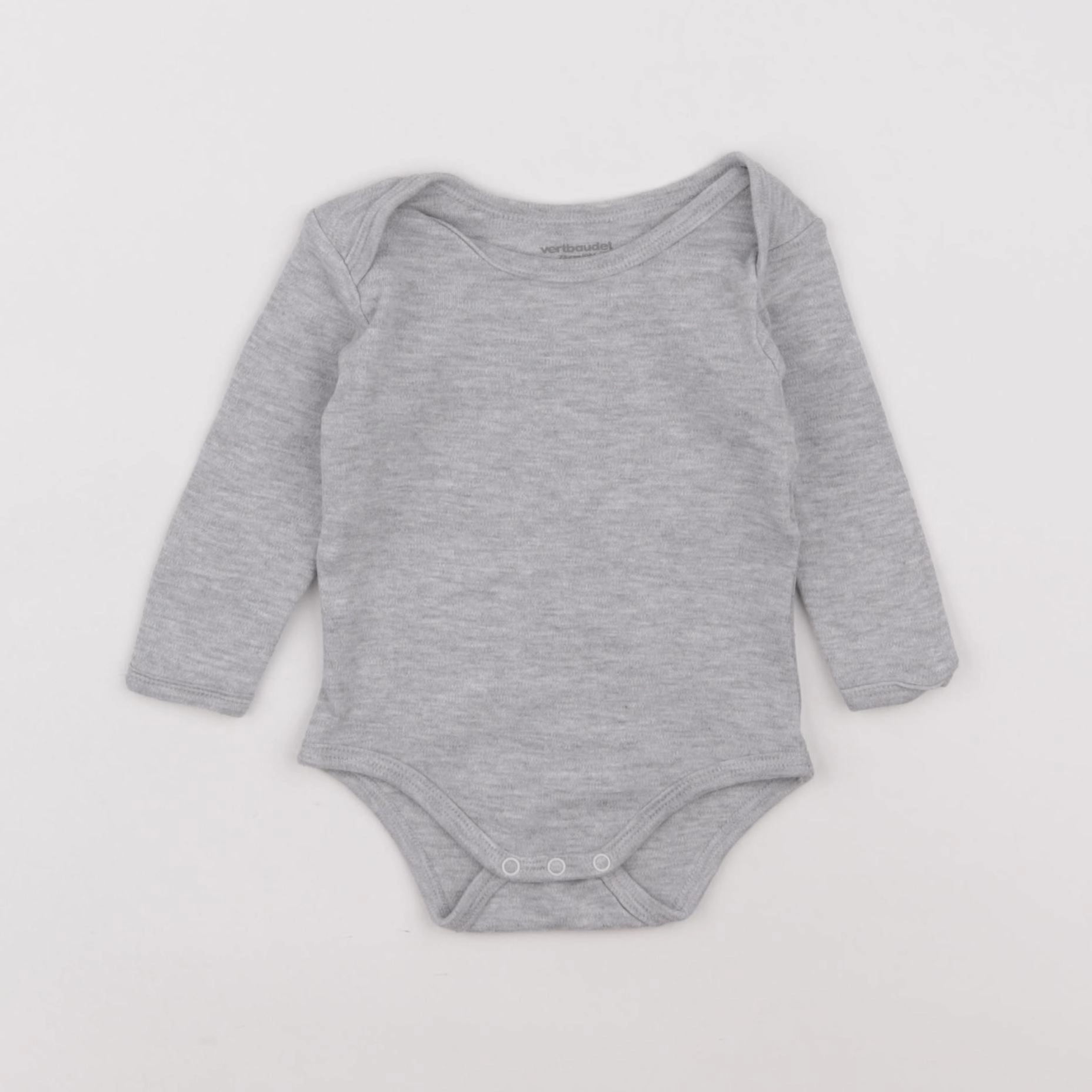 Vertbaudet - body gris - 9 mois