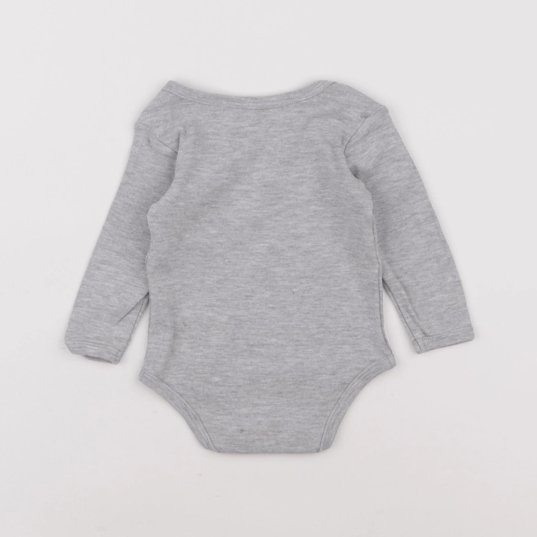 Vertbaudet - body gris - 9 mois