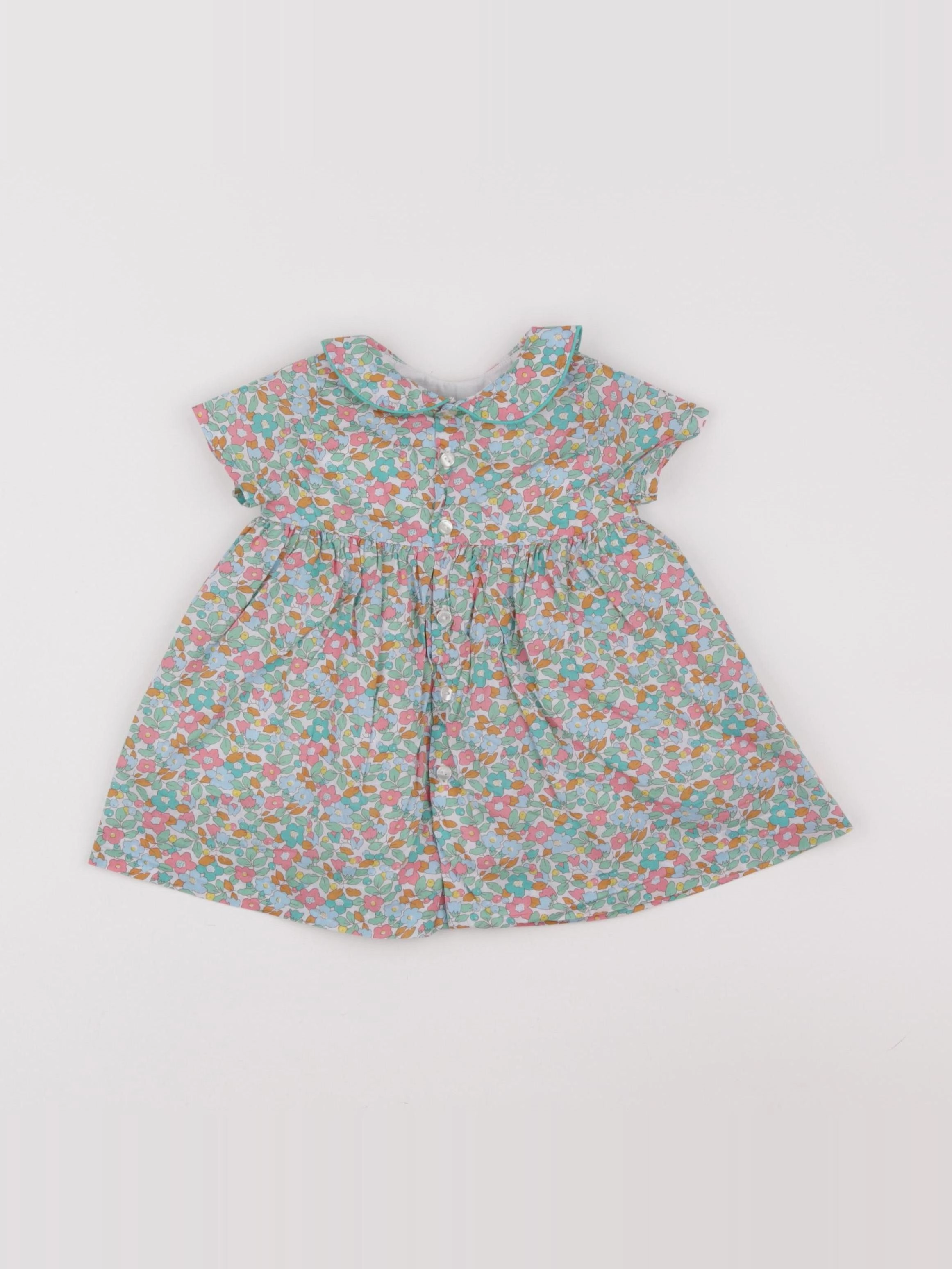 Jacadi - robe liberty vert - 6 mois