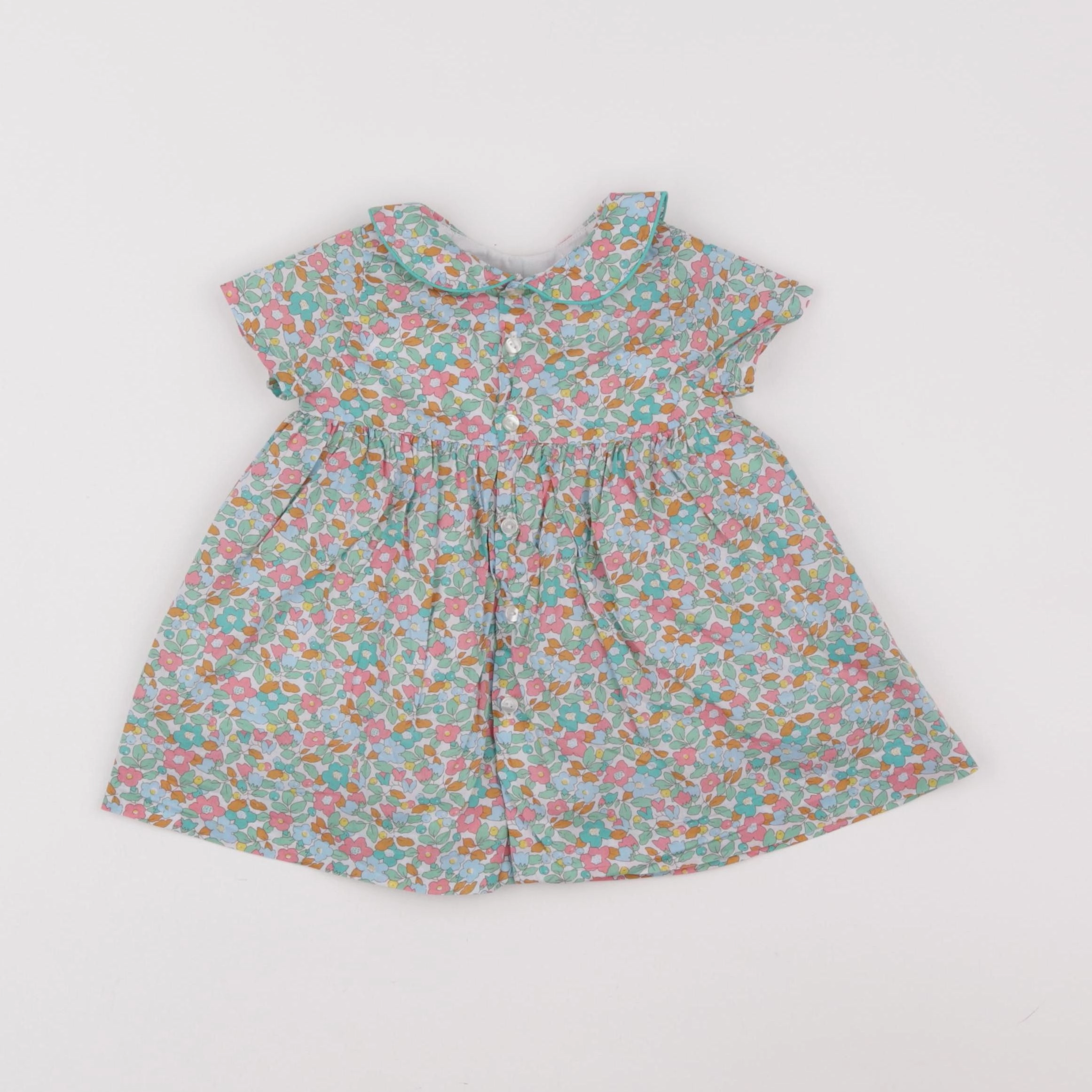 Jacadi - robe liberty vert - 6 mois