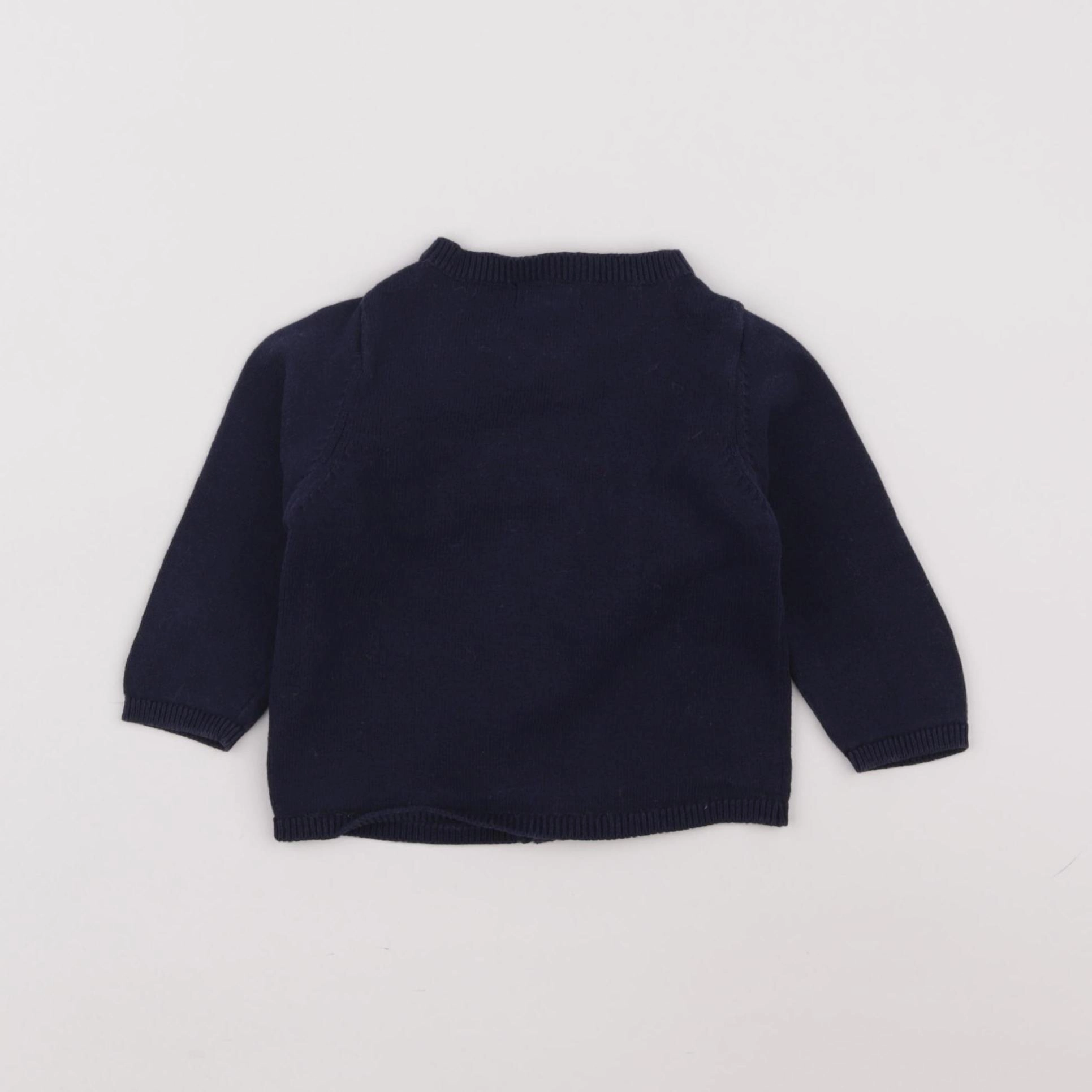 Vertbaudet - gilet bleu - 6 mois