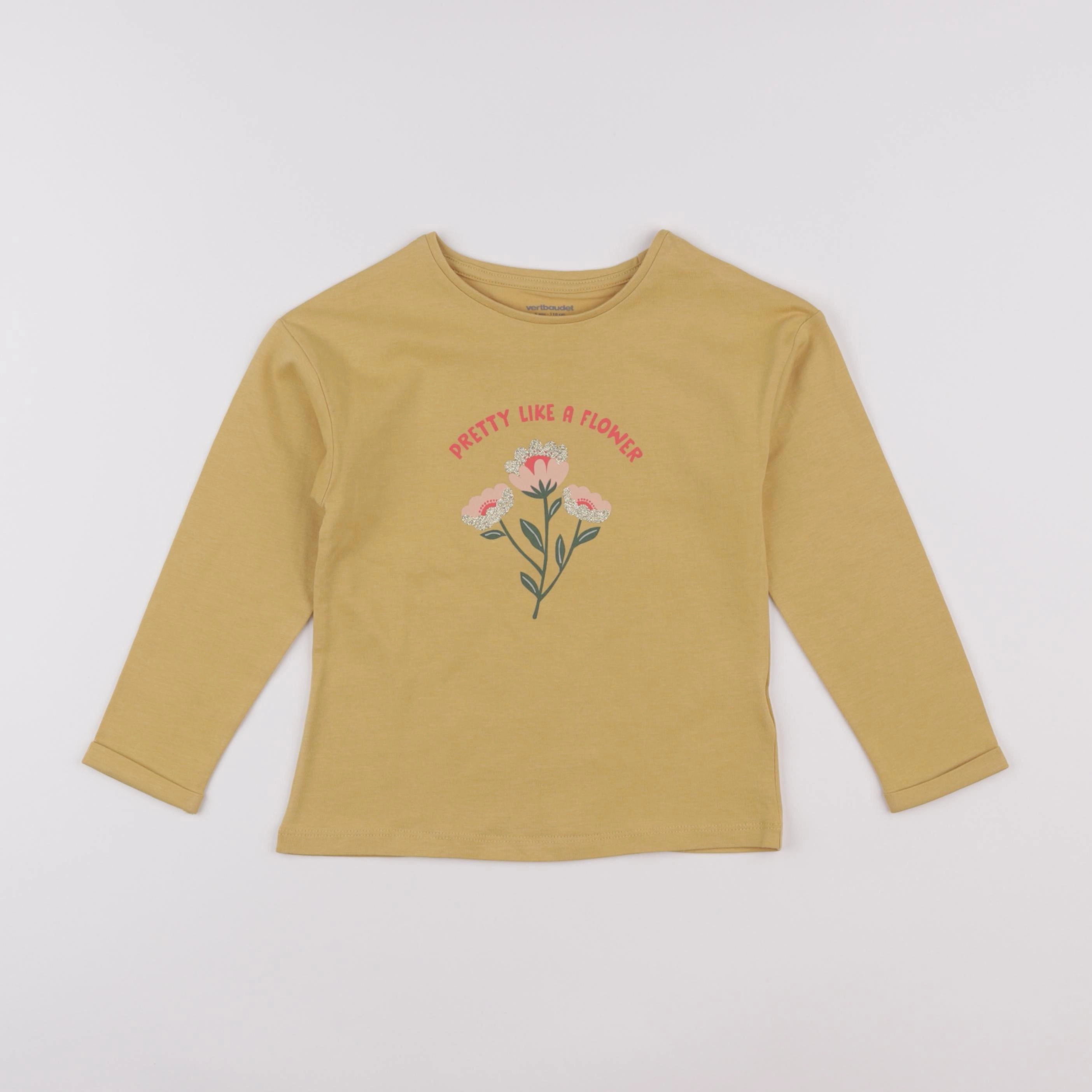 Vertbaudet - tee-shirt jaune - 6 ans