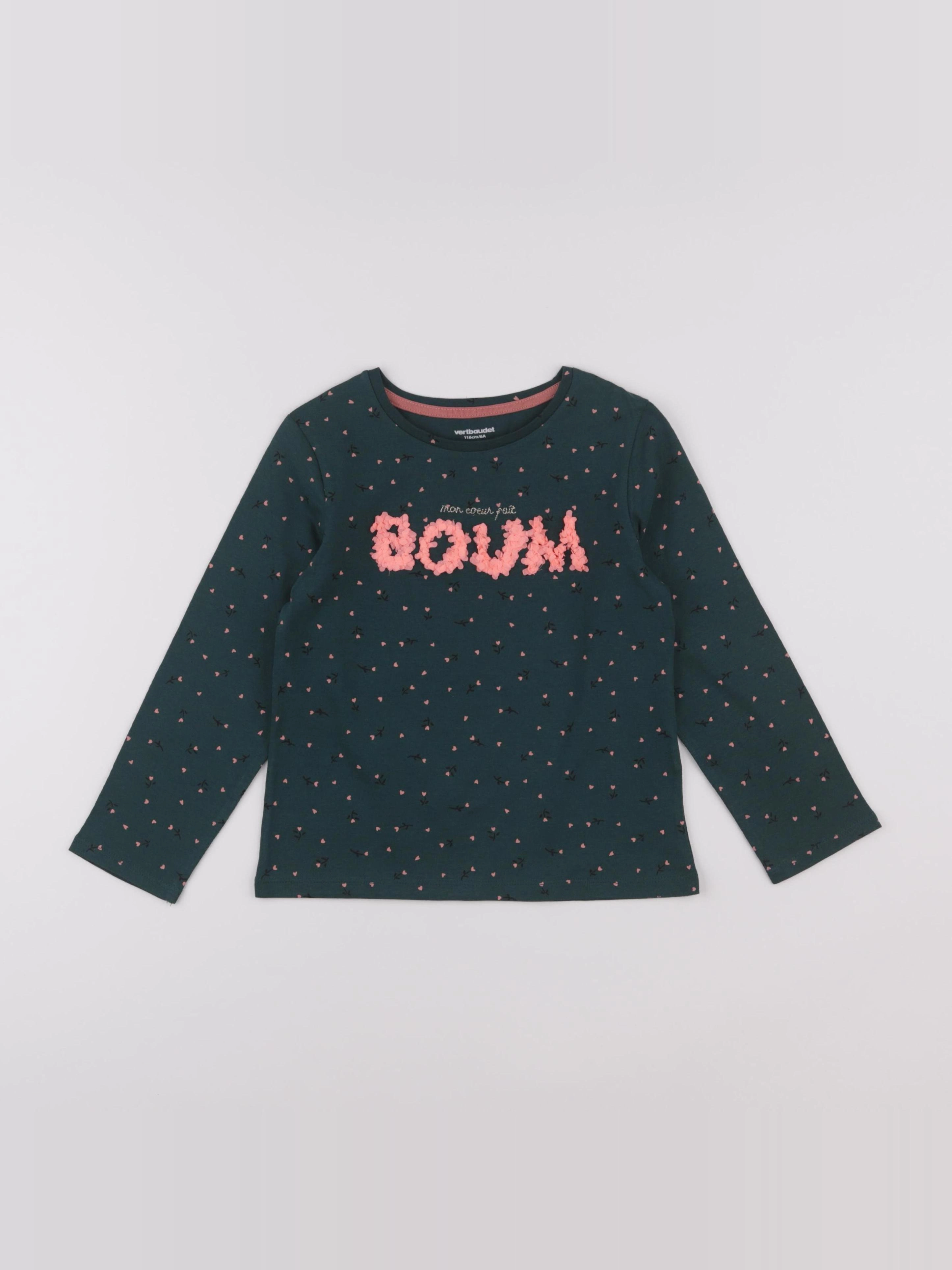 Vertbaudet - tee-shirt vert - 6 ans