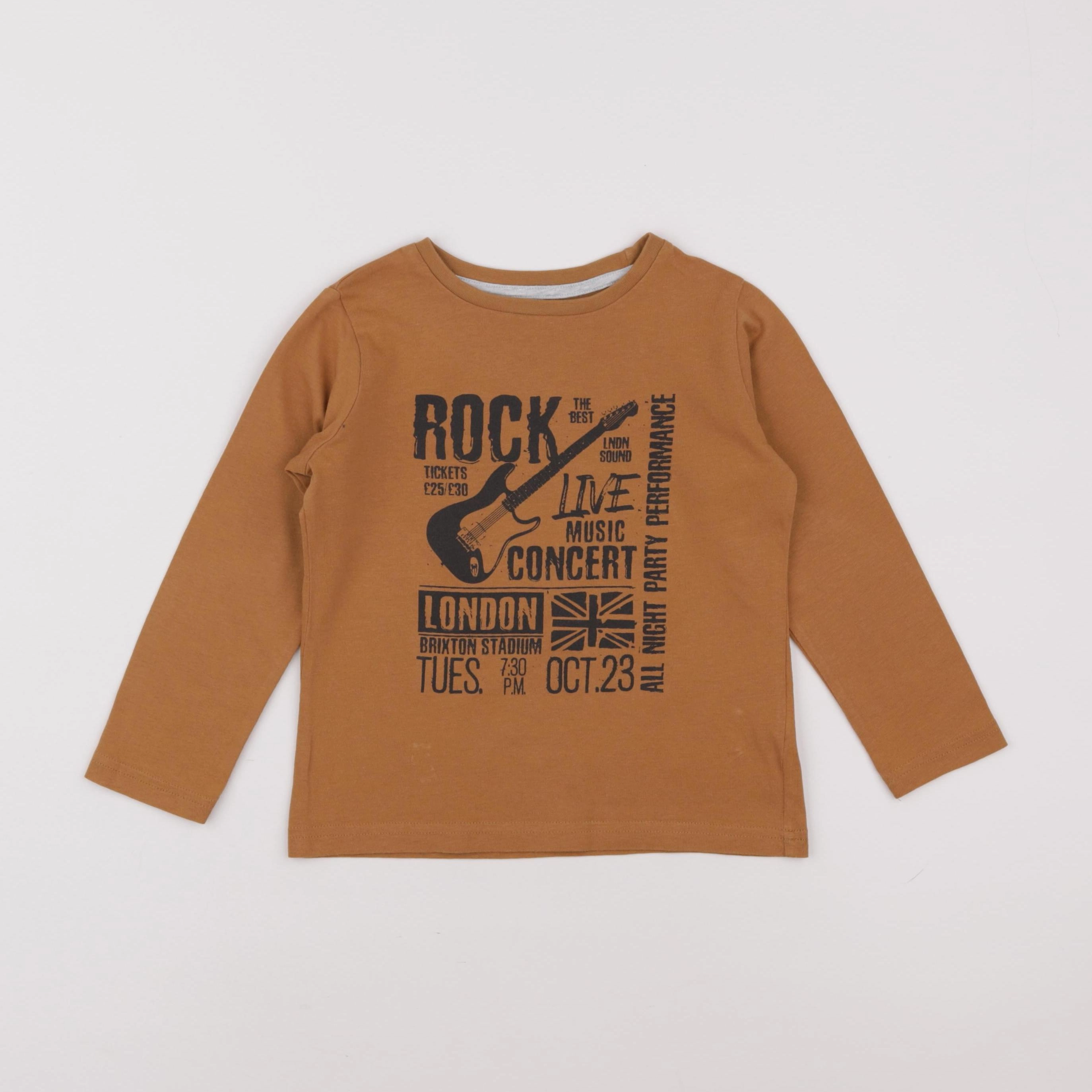 Vertbaudet - tee-shirt marron - 4 ans