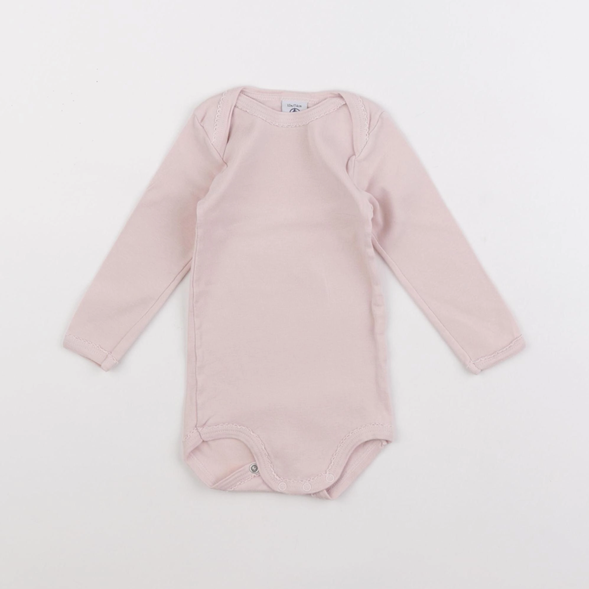 Petit Bateau - body rose - 12 mois