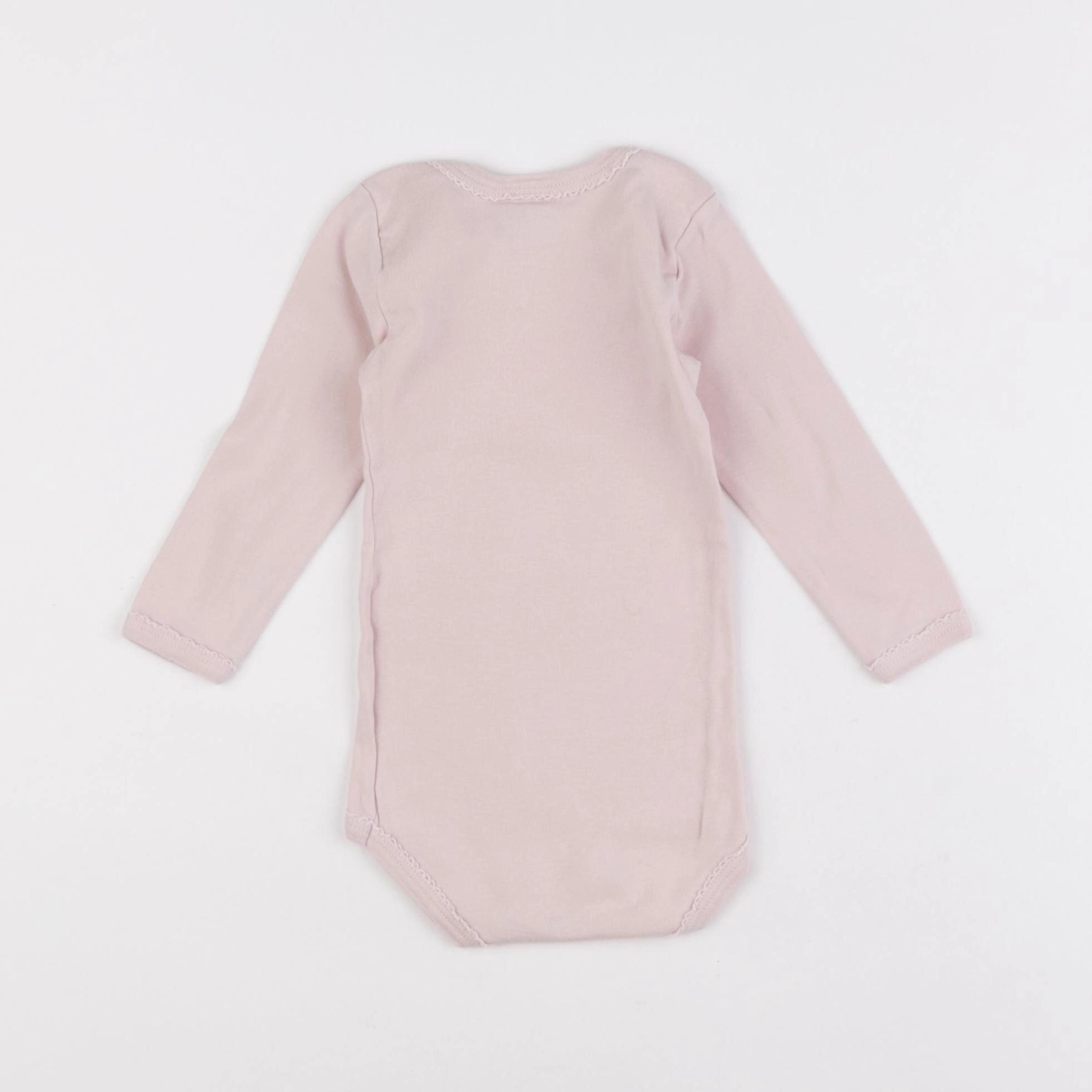 Petit Bateau - body rose - 12 mois