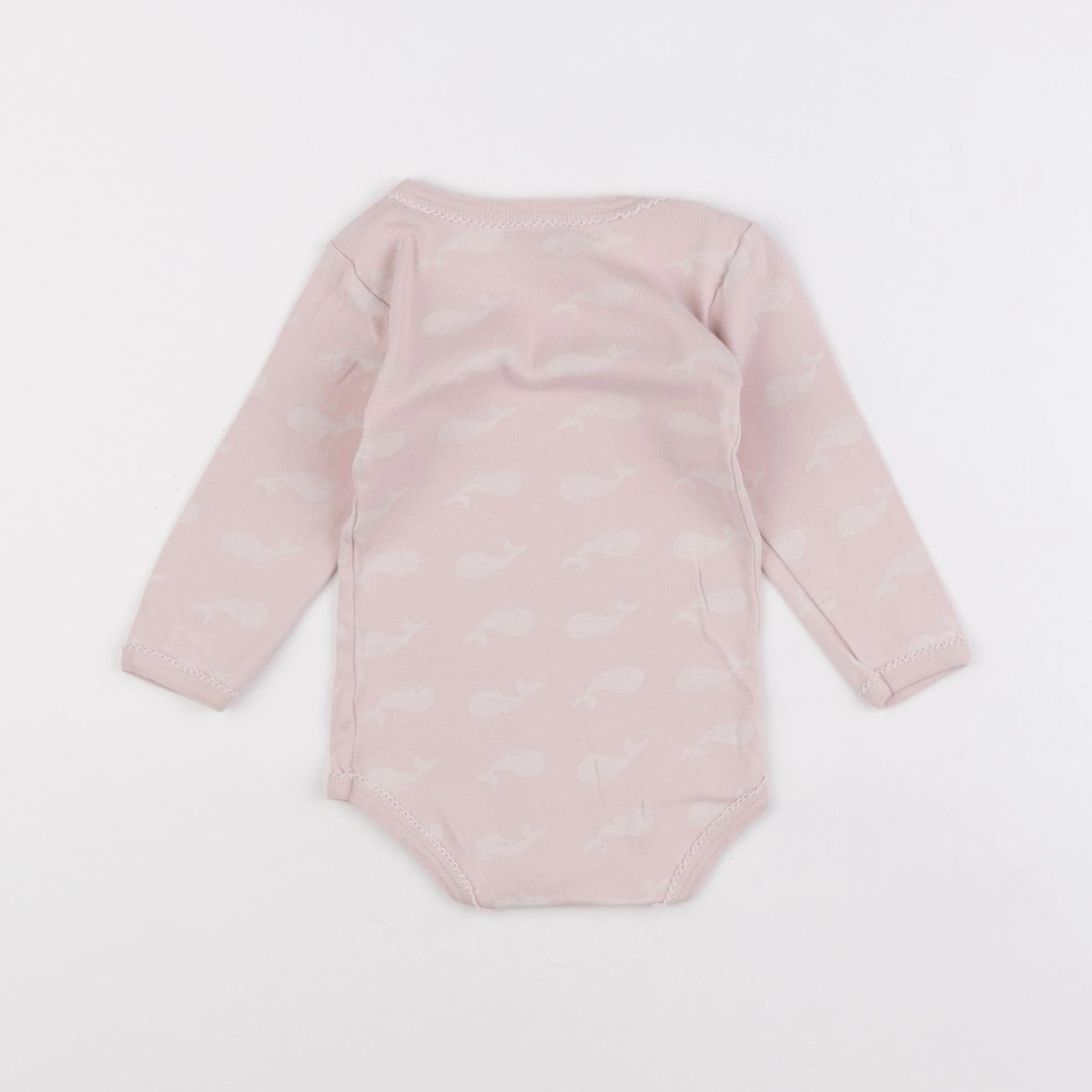 Petit Bateau - body rose - 12 mois