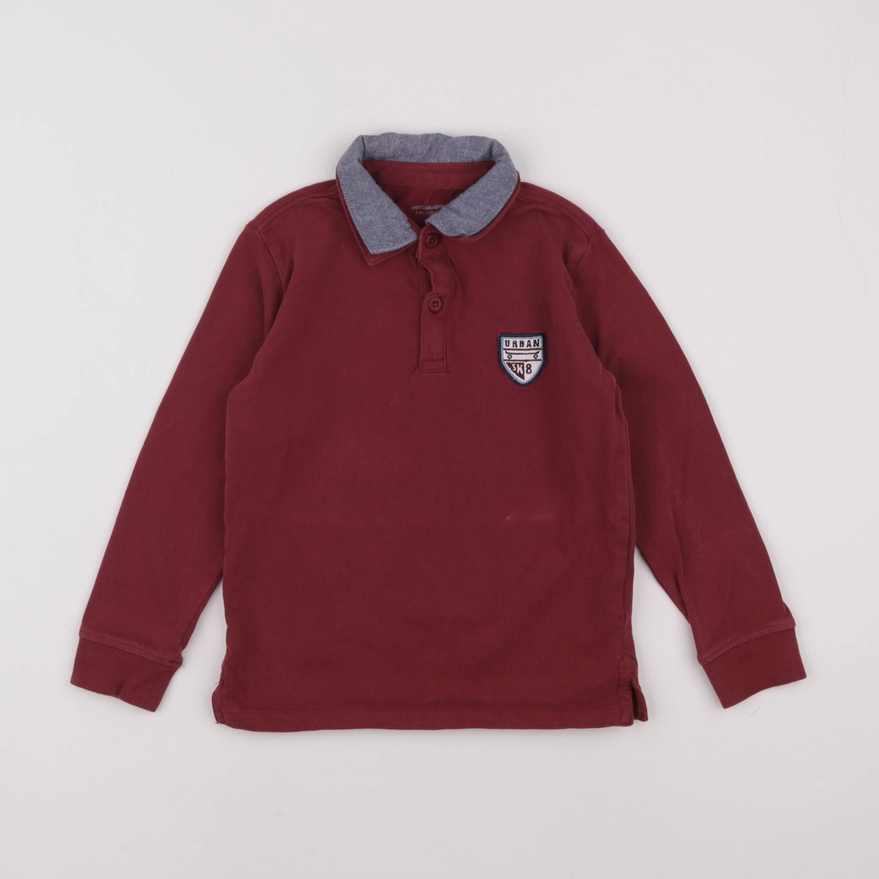 Vertbaudet - polo rouge - 8 ans