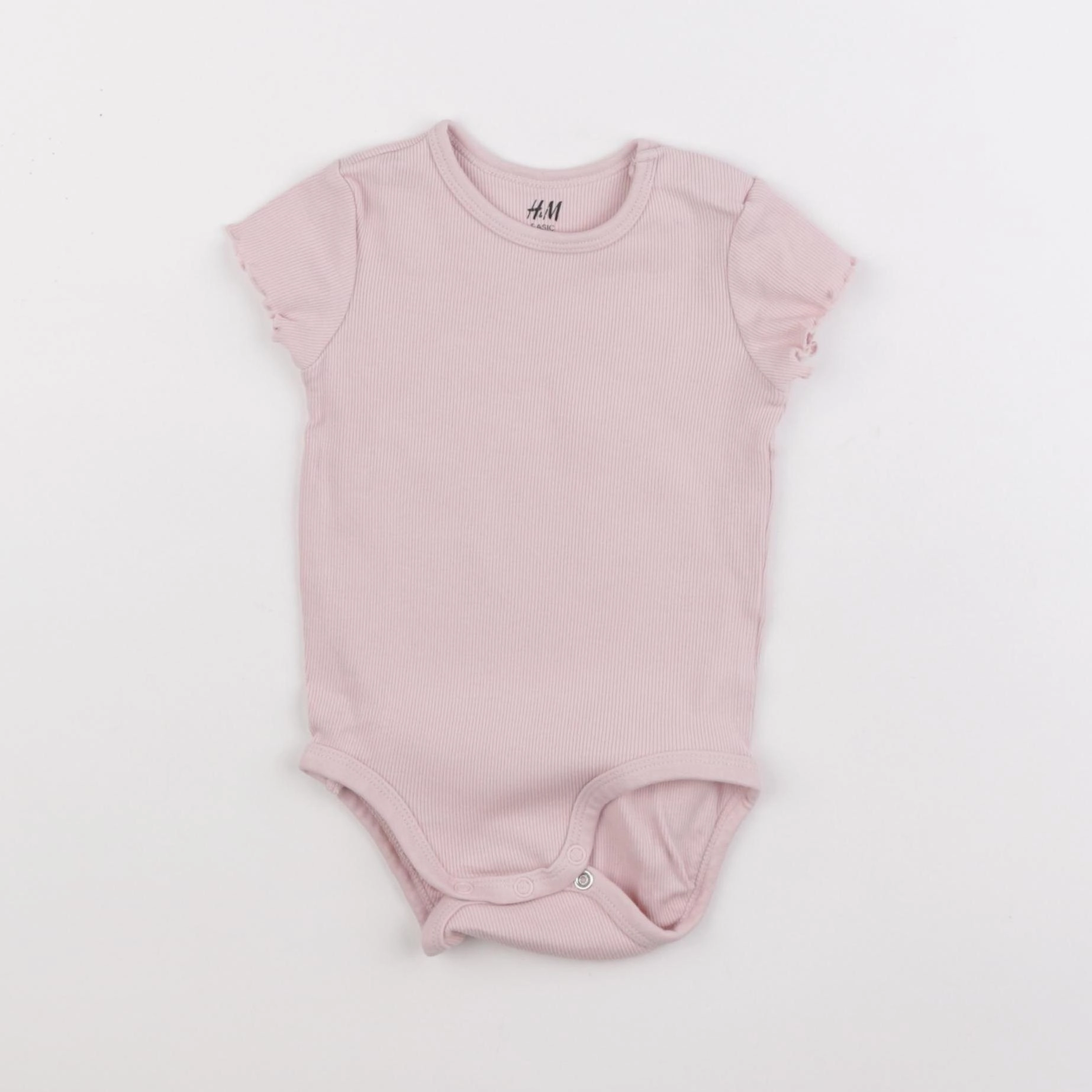 H&M - body rose - 6/9 mois