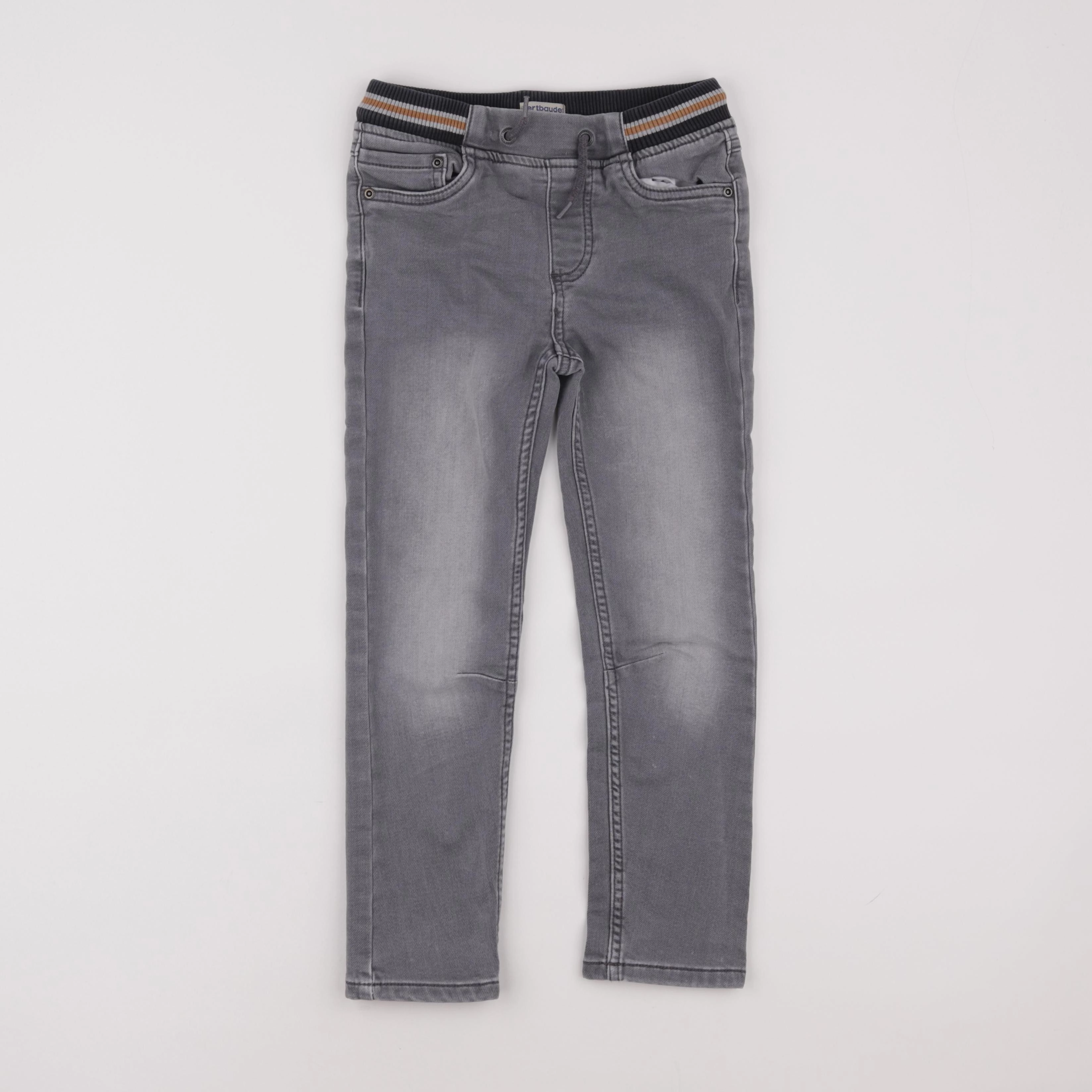 Vertbaudet - jean gris - 7 ans