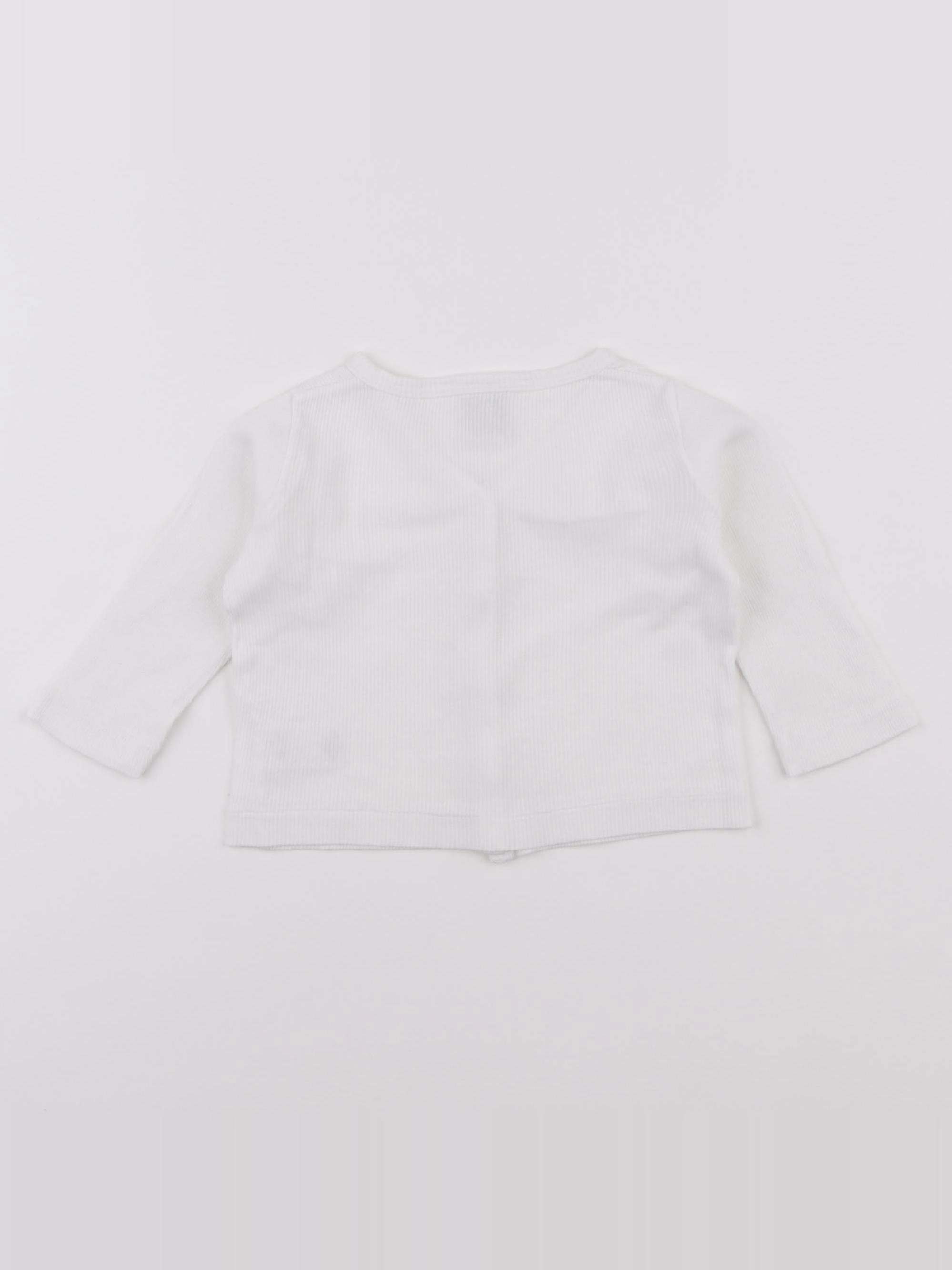 Petit Bateau - tee-shirt blanc - 12 mois