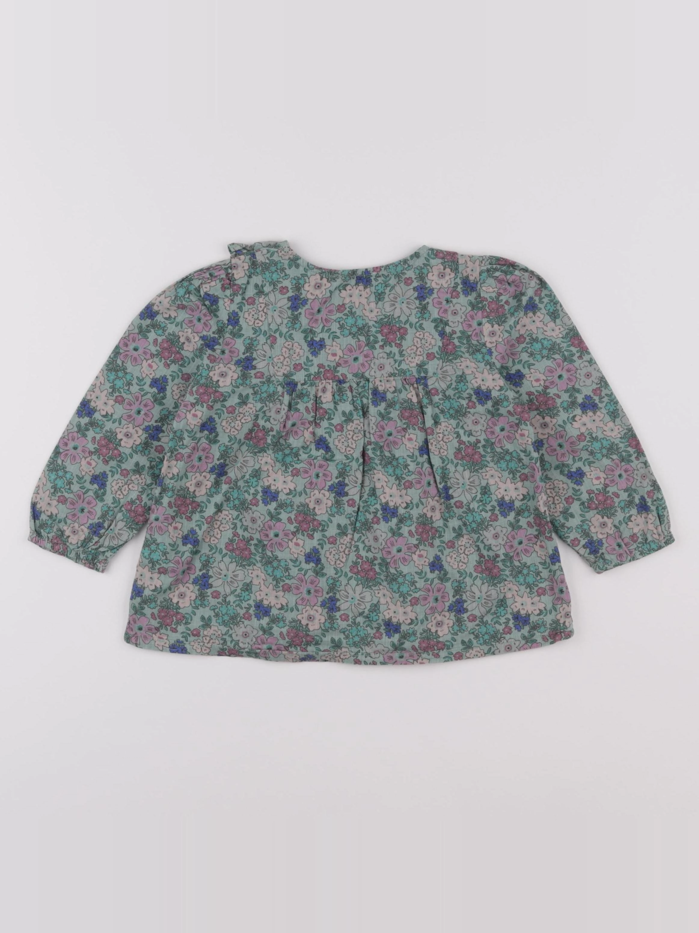 Boutchou - blouse vert - 2 ans